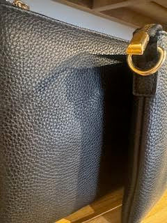 Textured Black Handbag