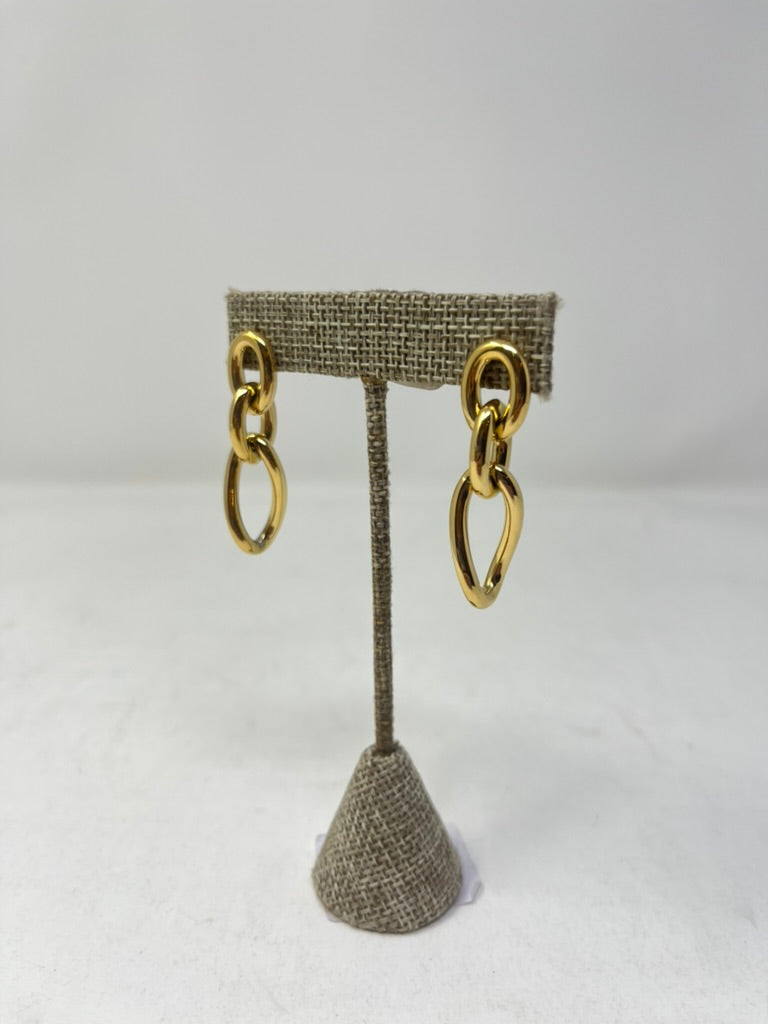 Altered Chain Gold Earrings