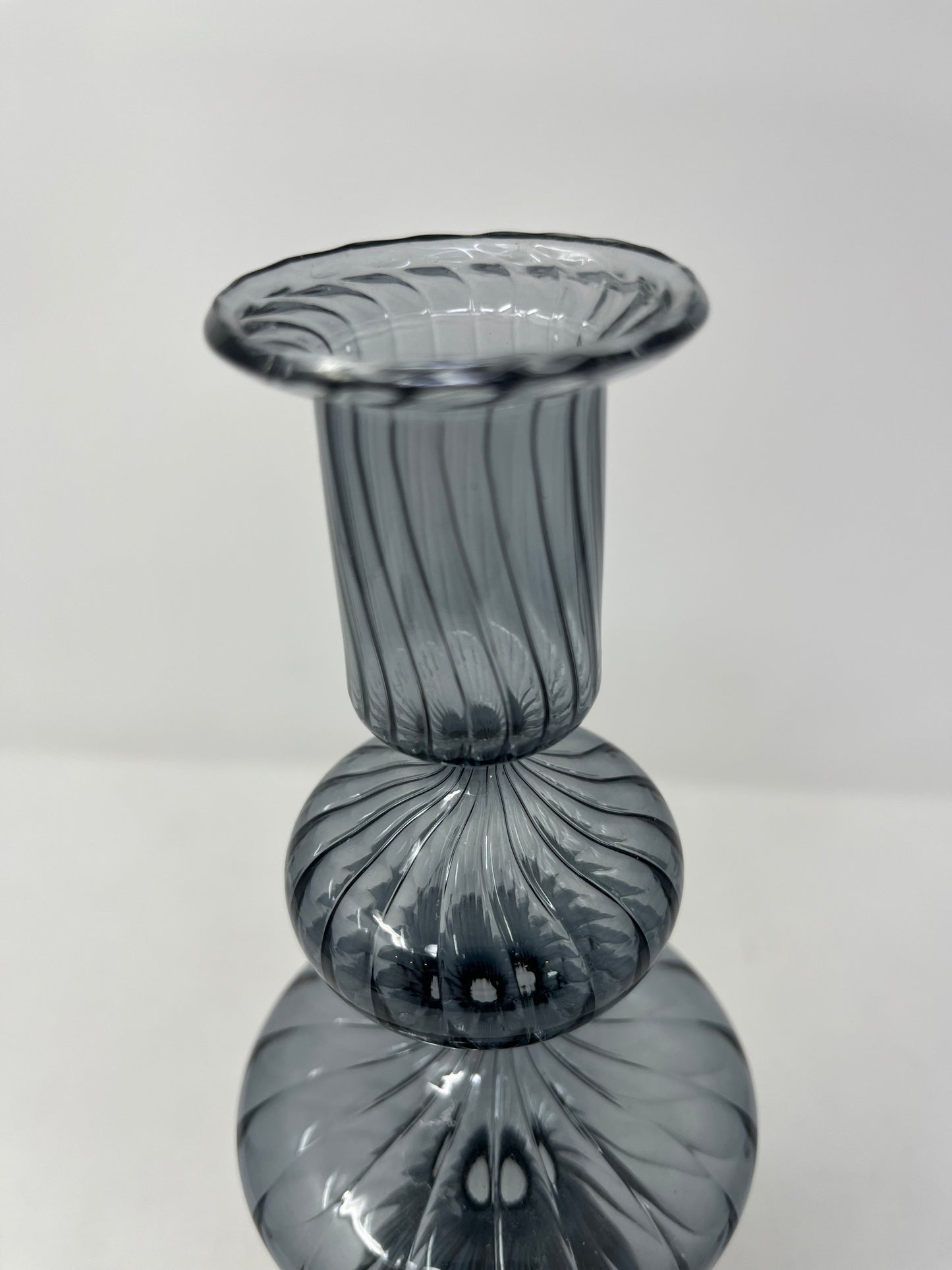 Smoke Glass Candle Holder