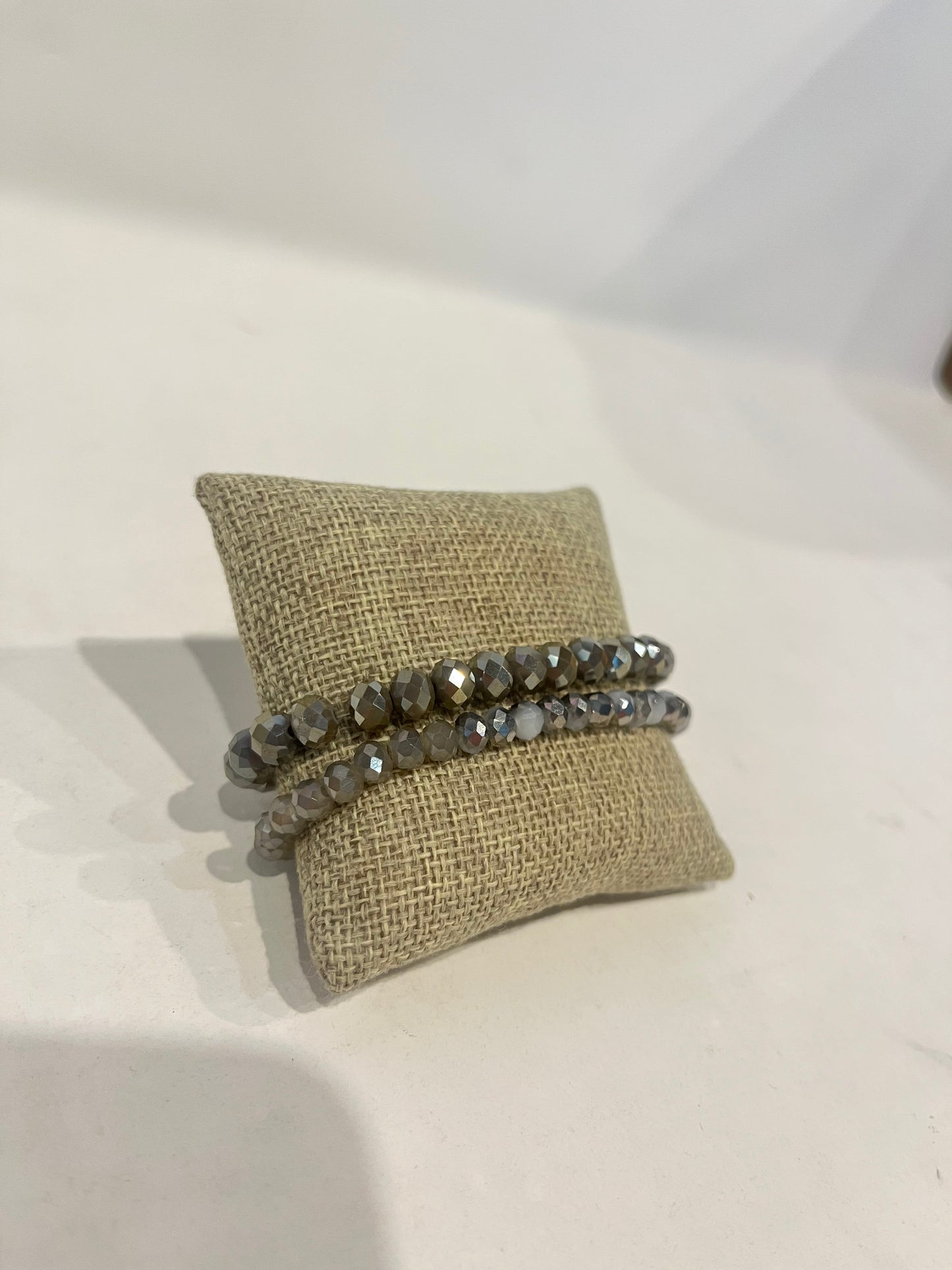 Silver Night Beaded Bracelet