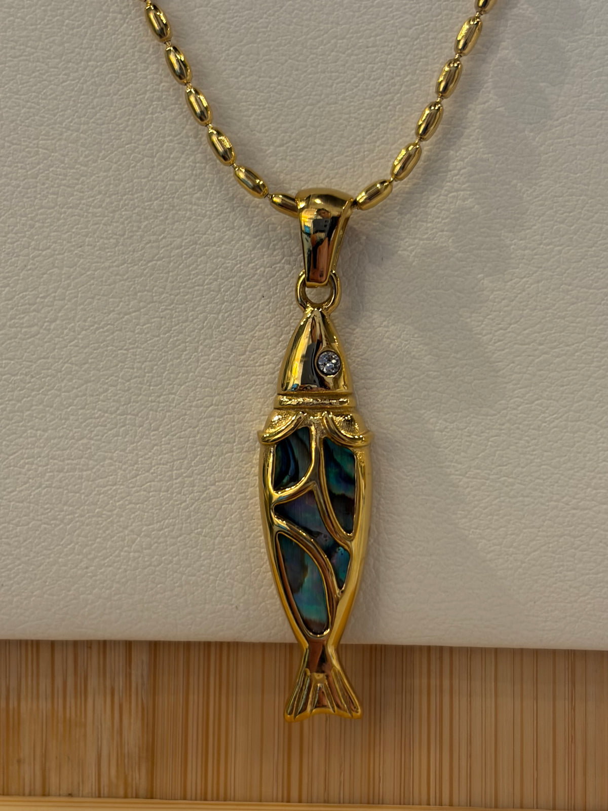 Opal Fish Necklace