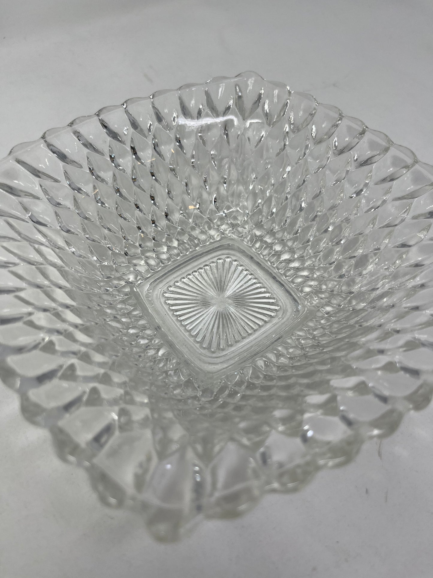 Vintage Ripple Glass Bowl