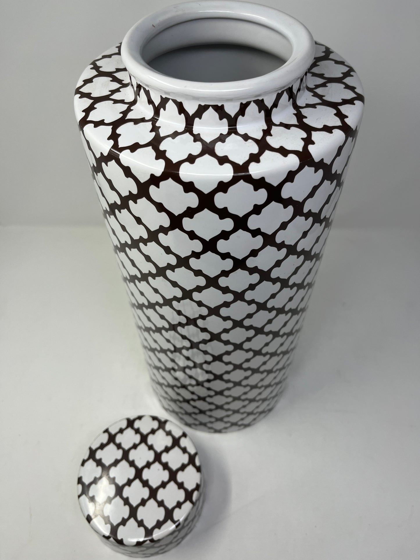 Checkmate Ceramic Jar