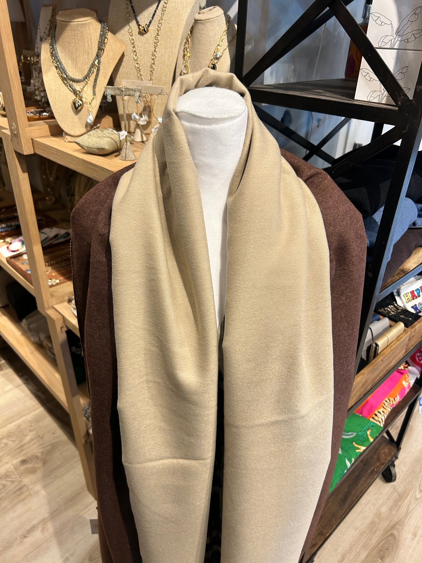 Brown and Beige Scarf
