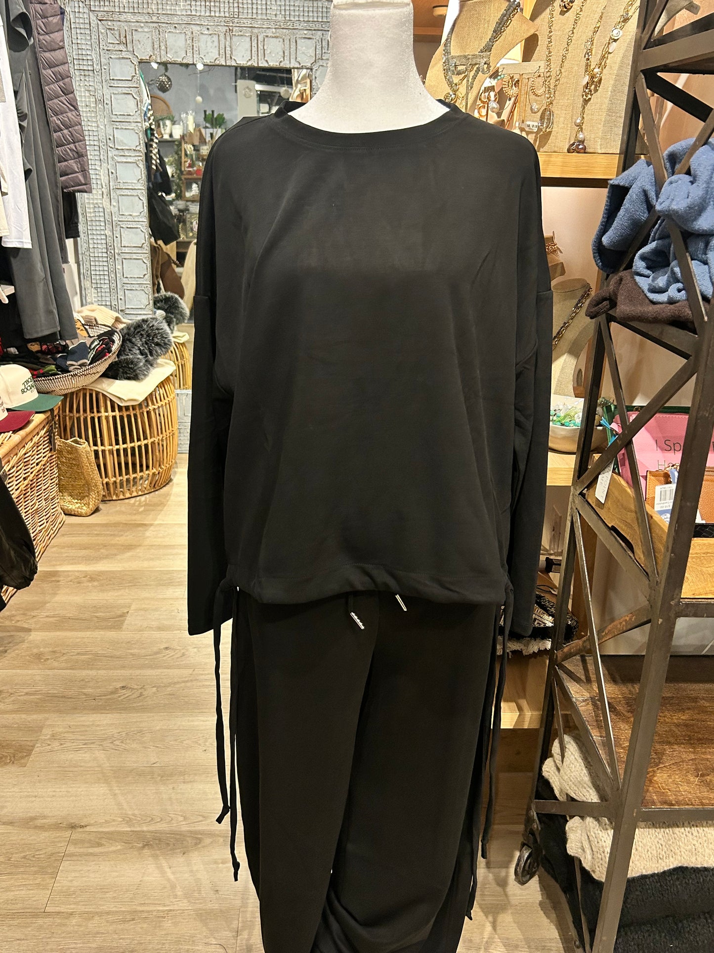 Elle Grey Black Matching Set Pants