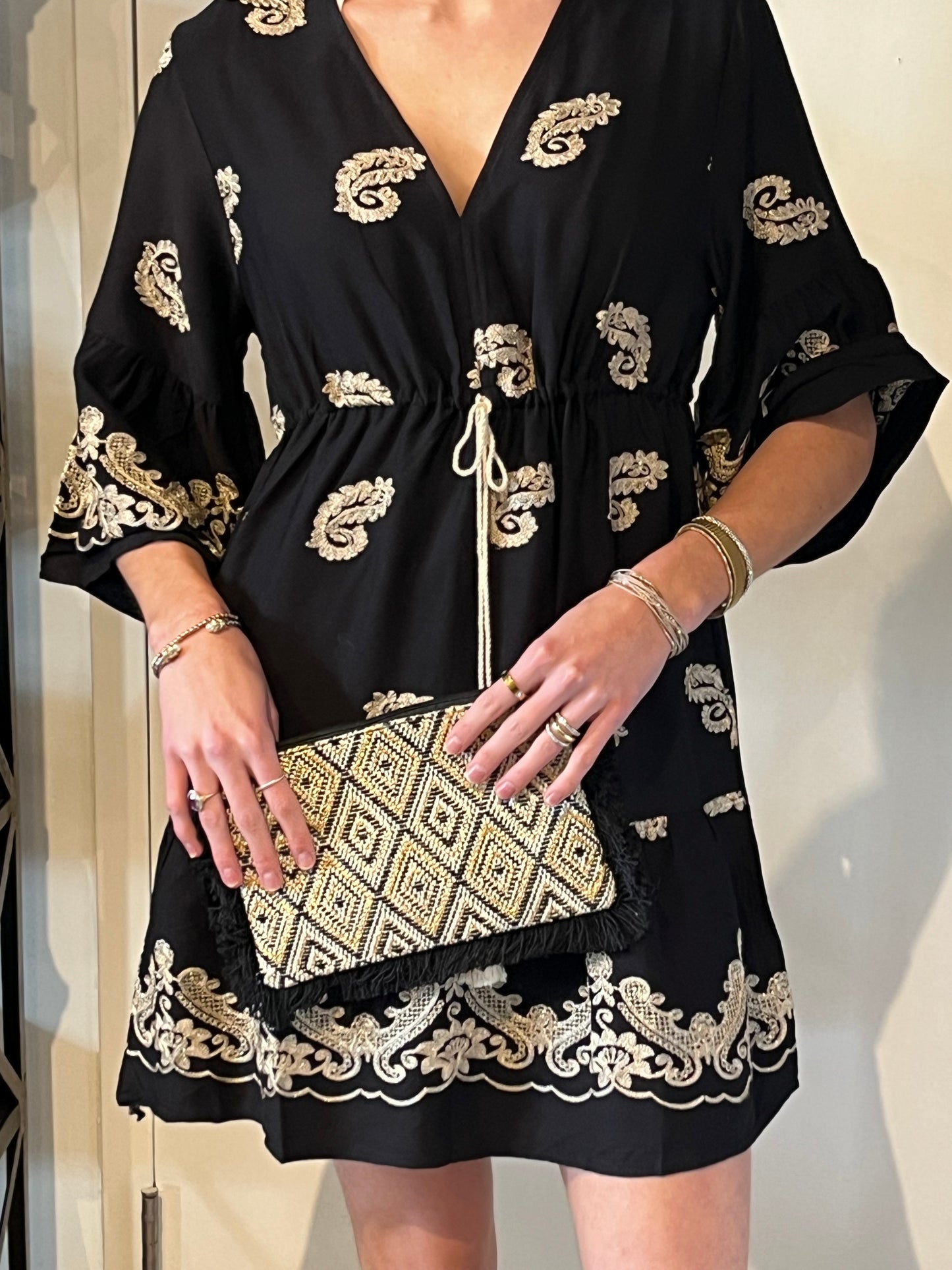 Embroidered Paisley Coverup