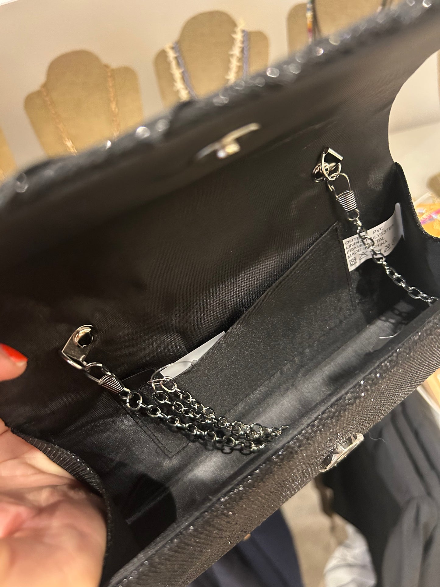 Black Shimmery Evening Bag