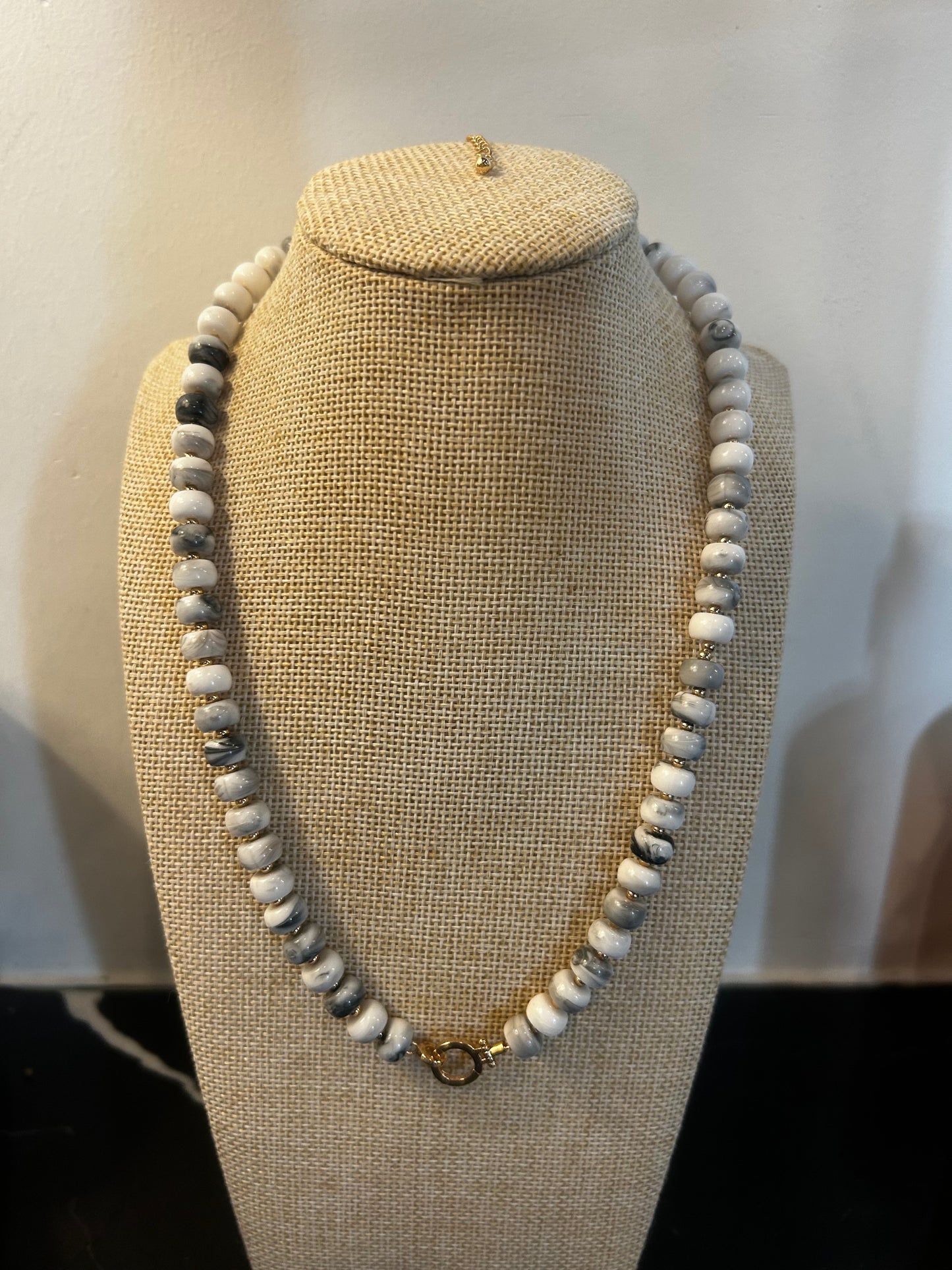 Beaded Gold Clasp Necklaces