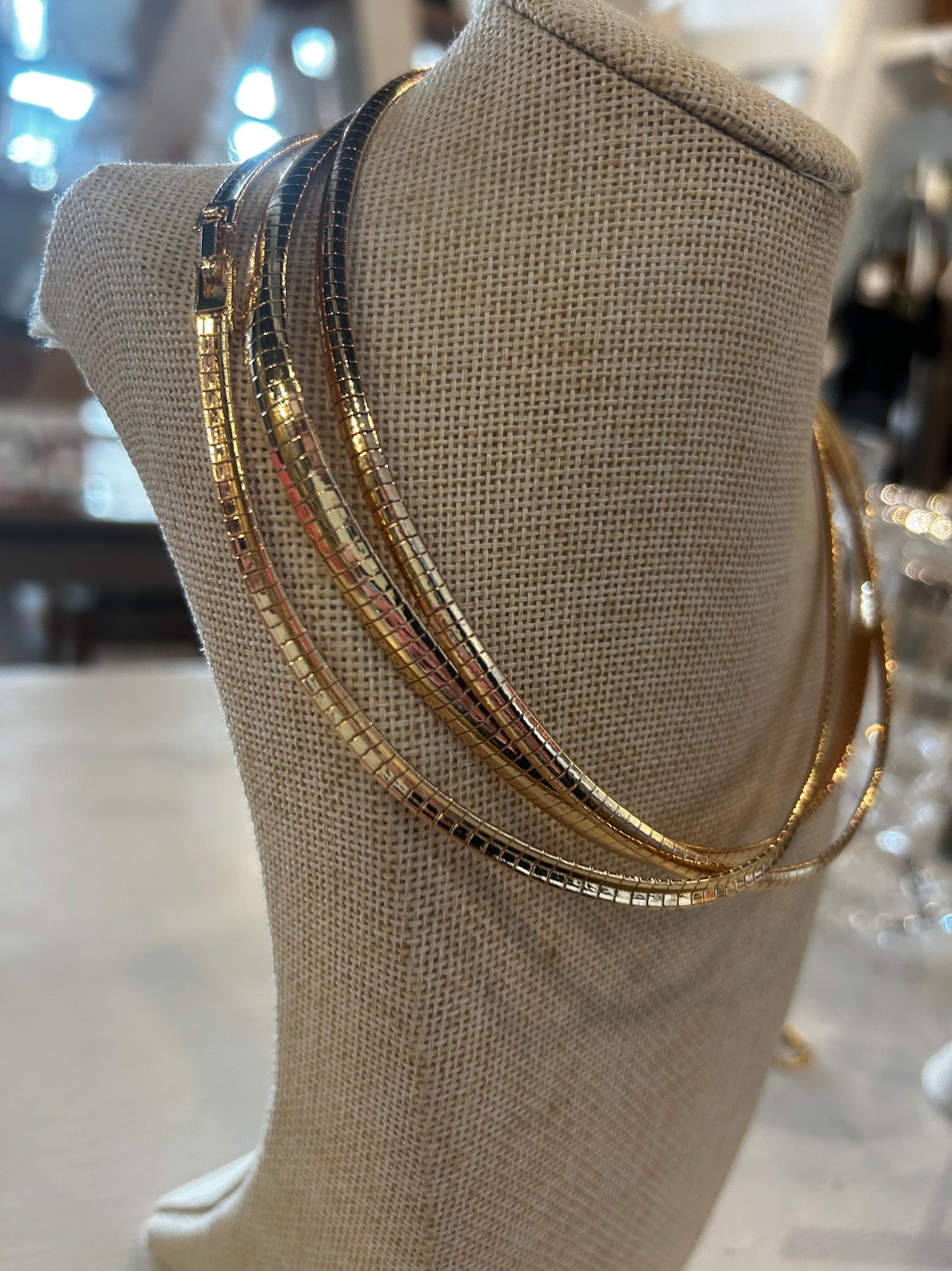 Gold Herringbone Choker