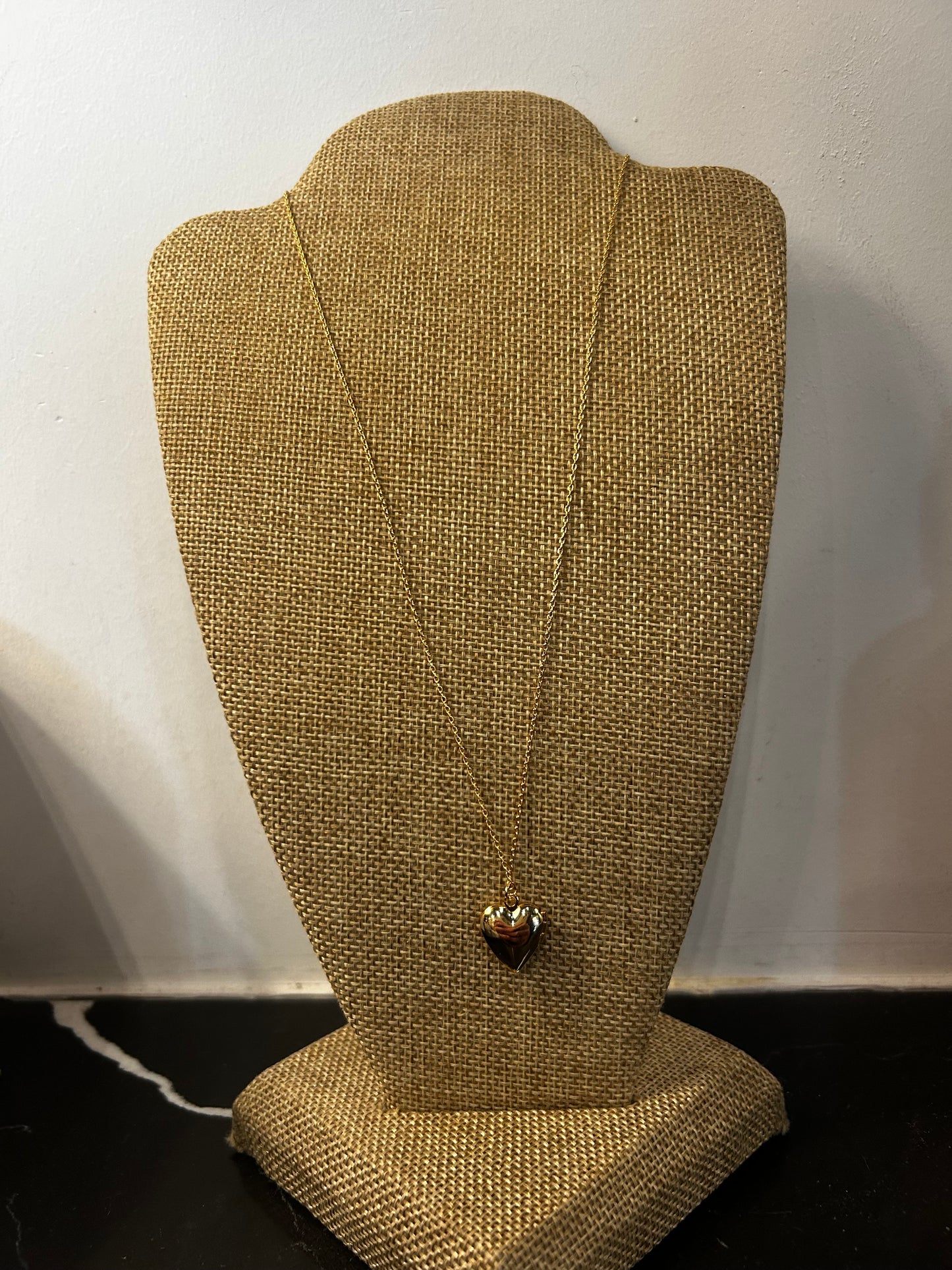 Gold Heart Locket Necklace