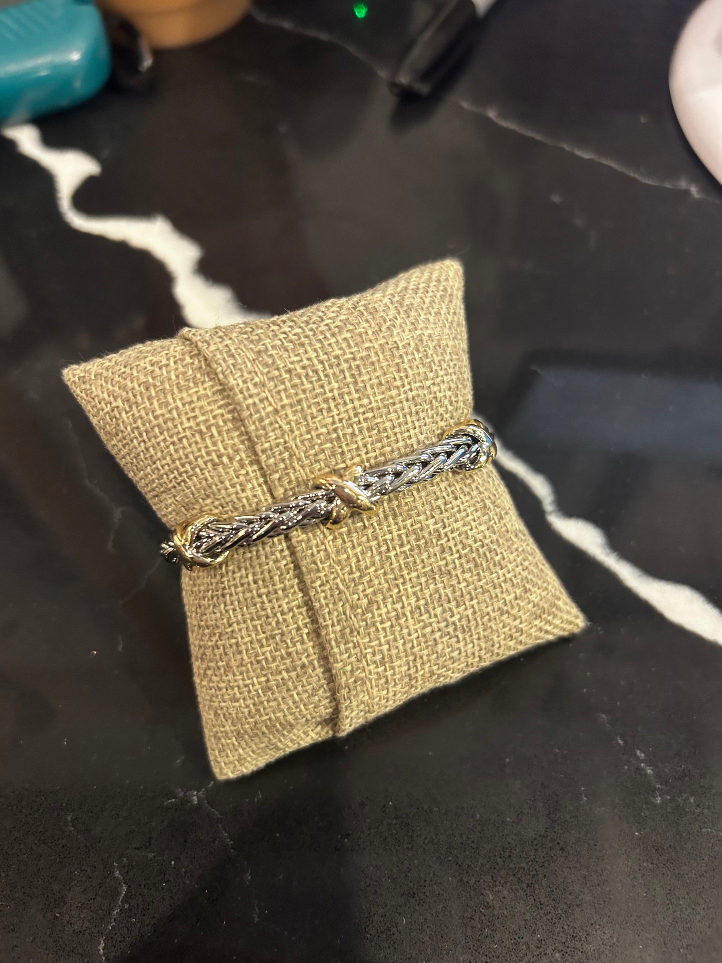 Dual Tone Open DY Cuff