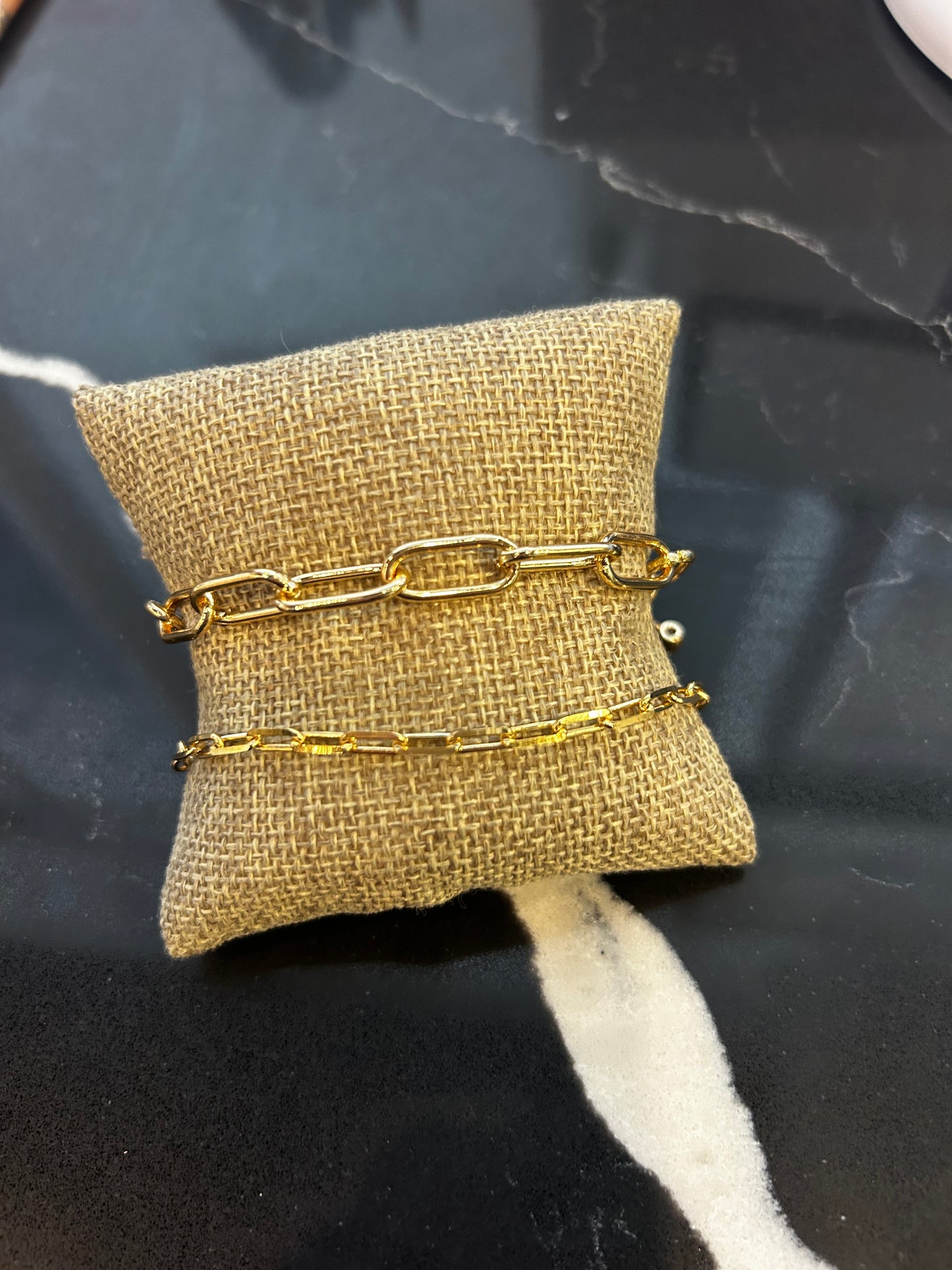 Gold Paperclip Chain Bracelet