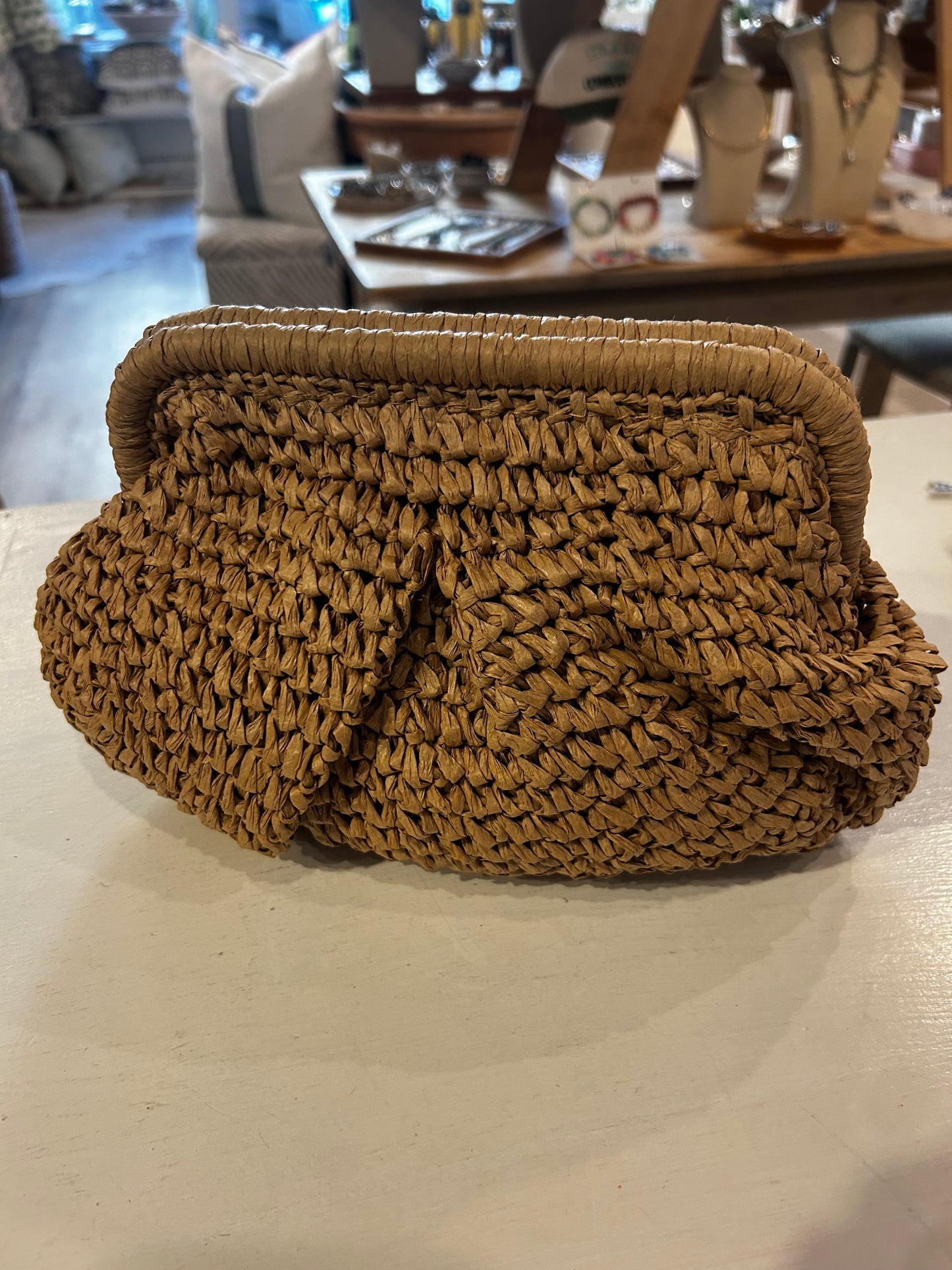 The Seaside Straw Clutch