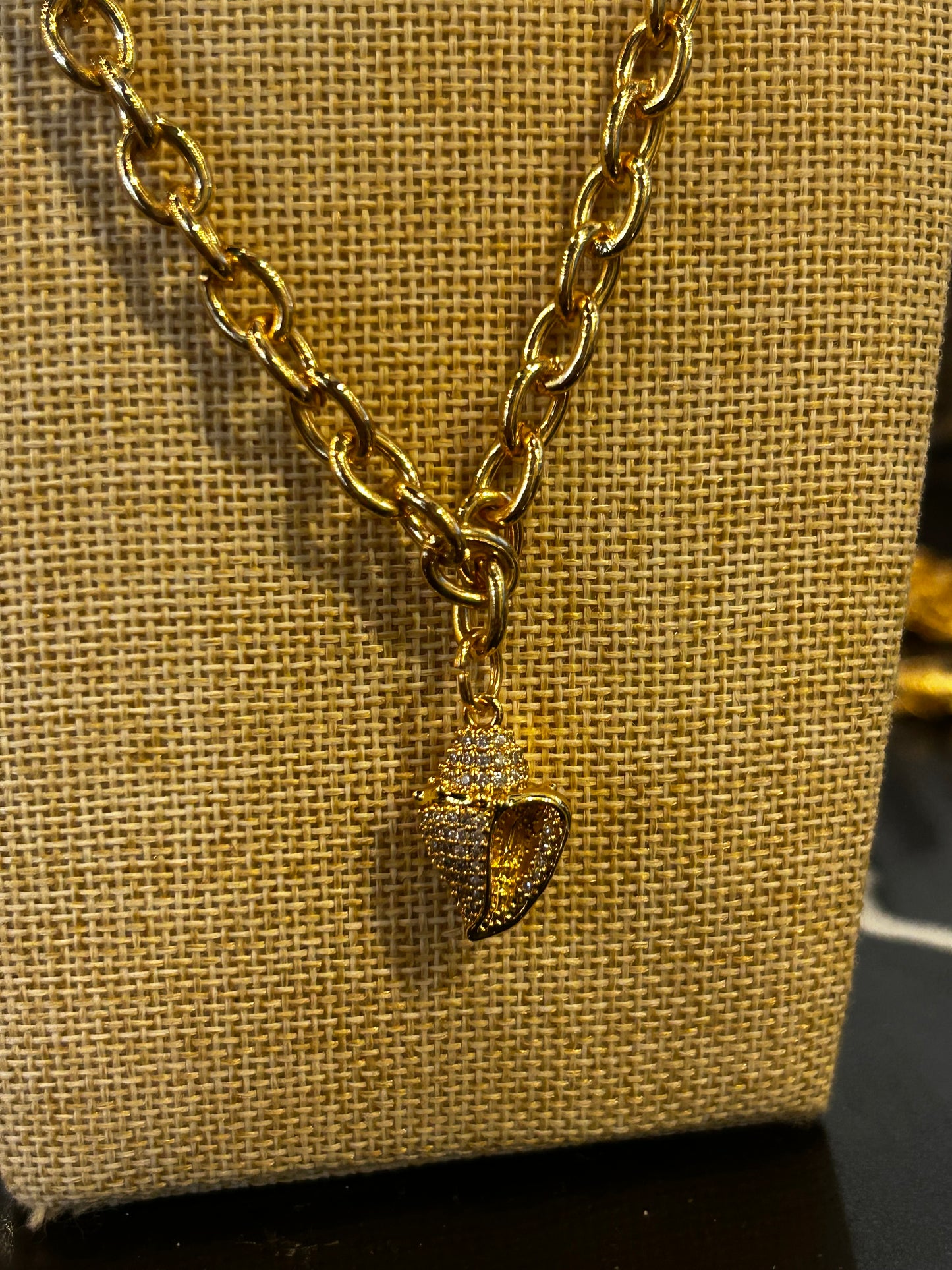 Gold Conch Shell Necklace