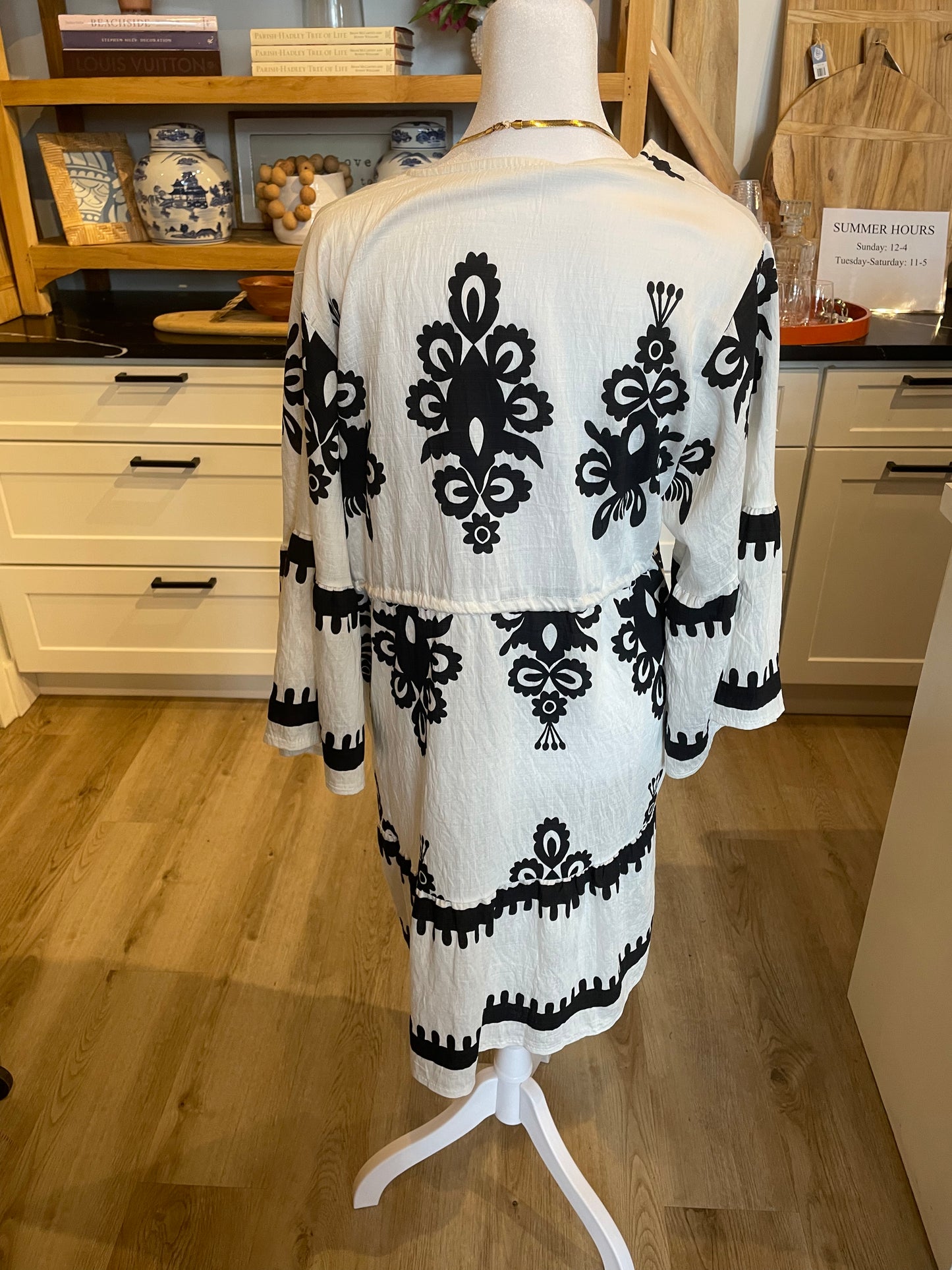 Black & White Dress Cover-Up