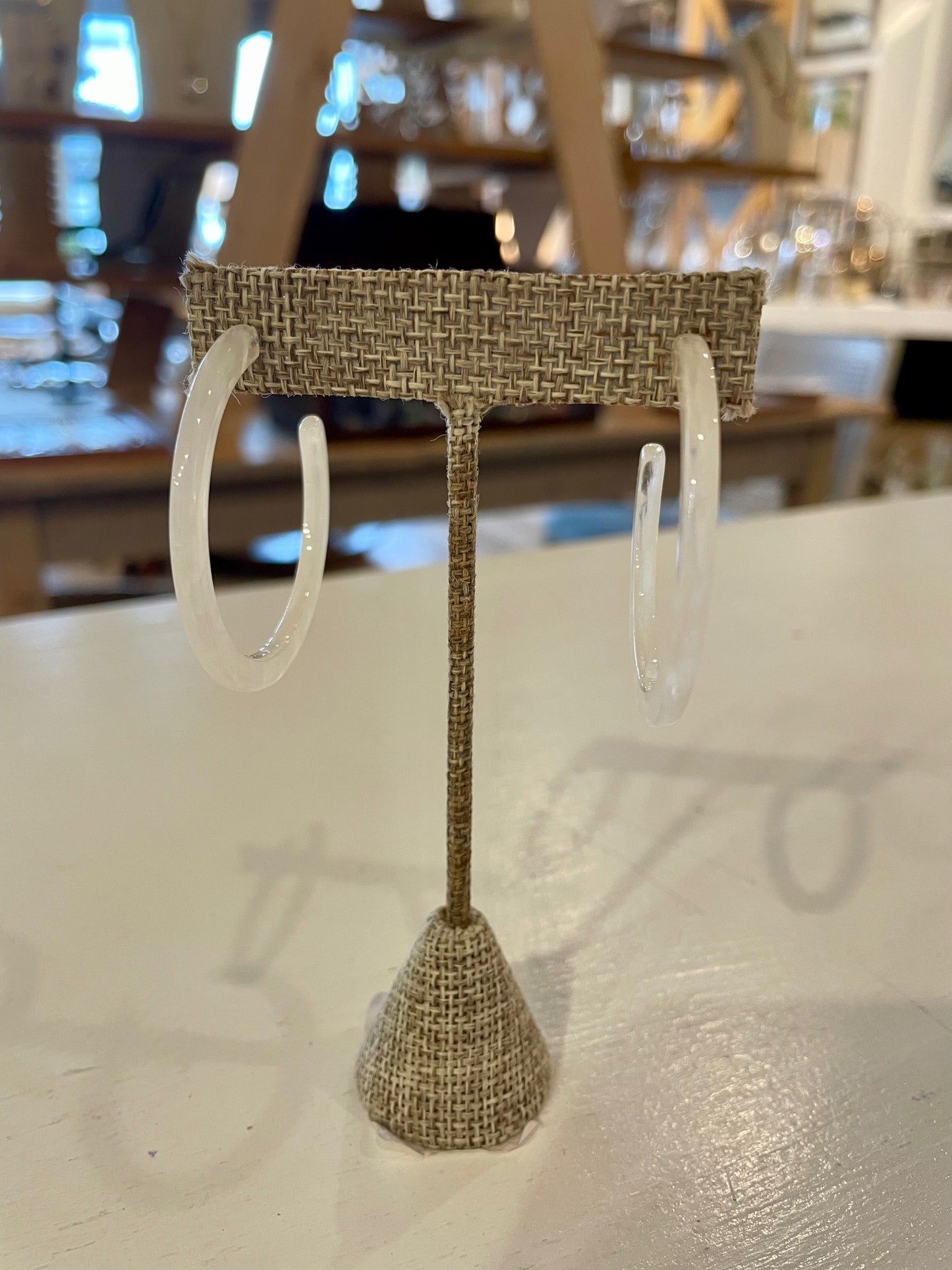 Opaque Hoop Earrings