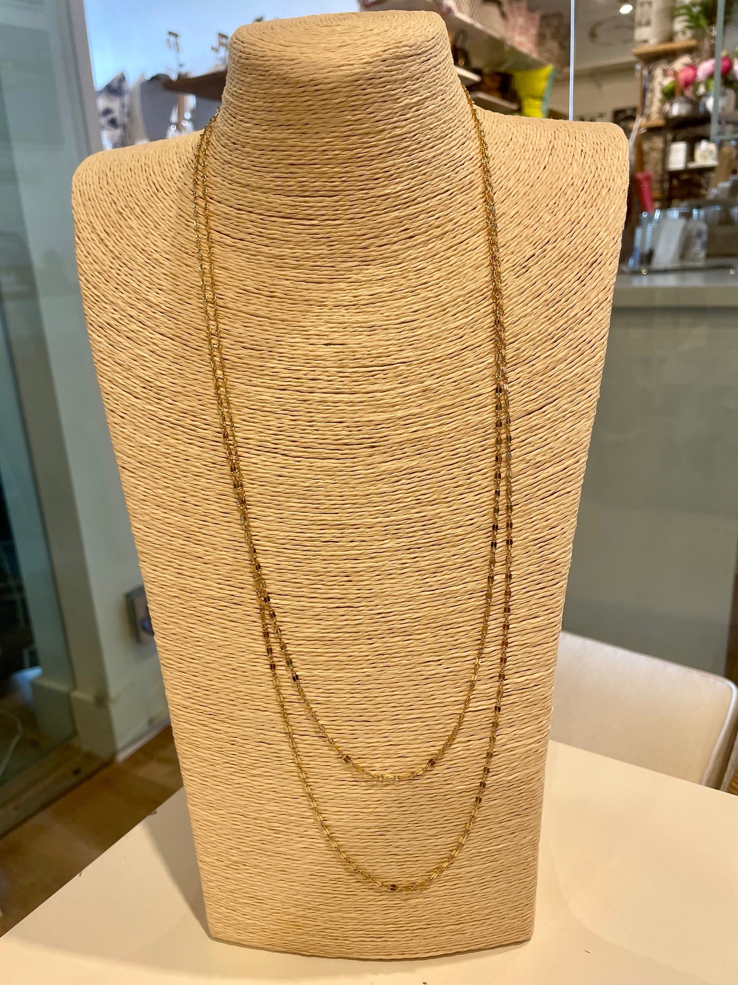 Chain Reaction Gold Necklace