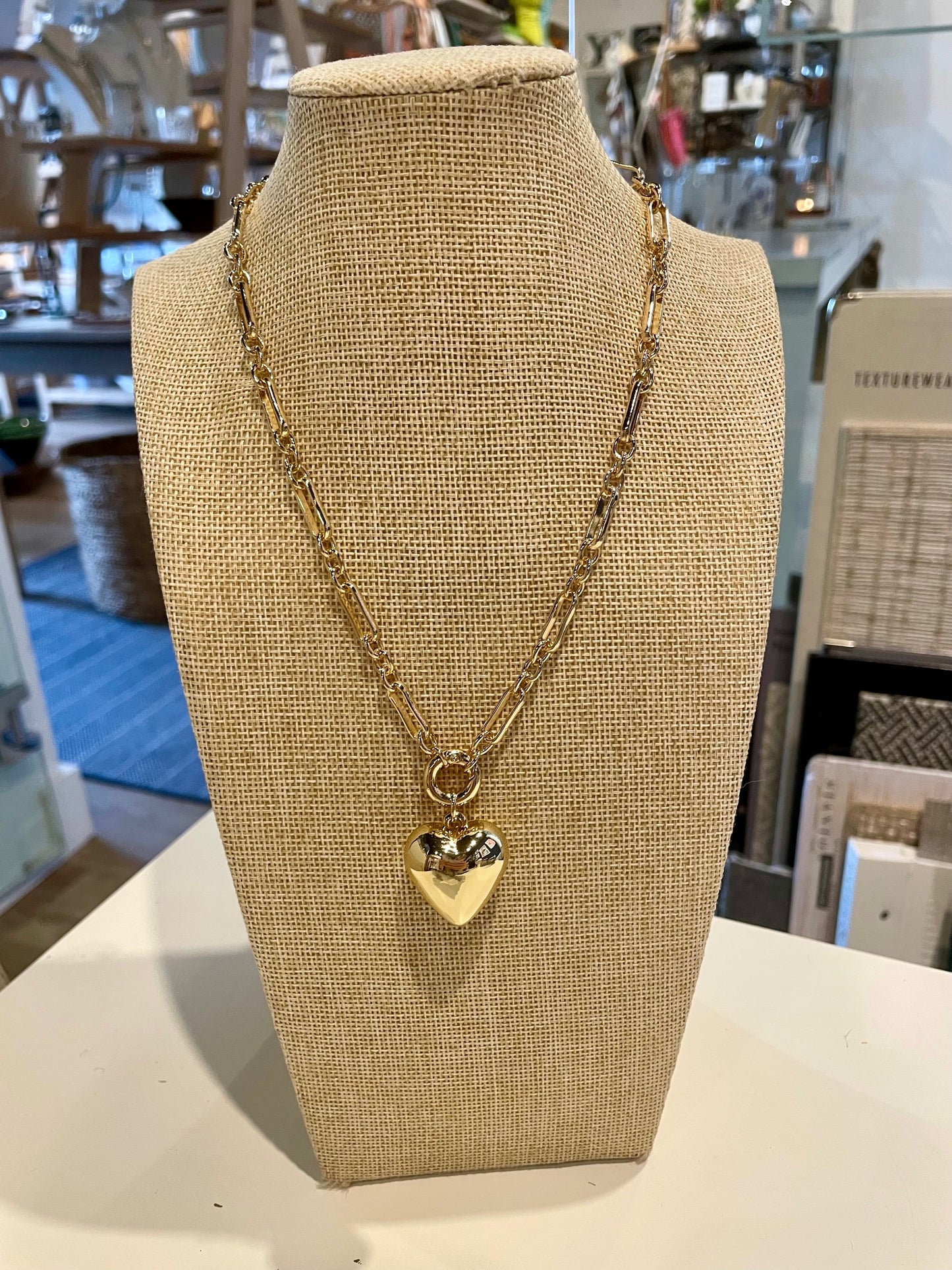 Mixed Chain Heart Necklace