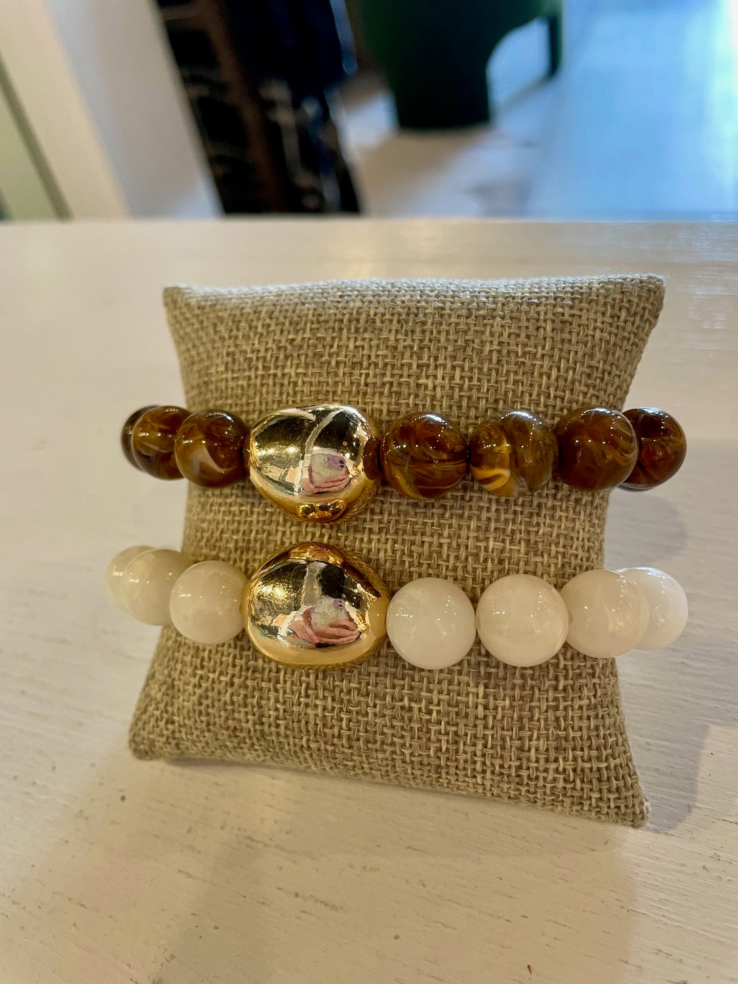 chunky large beaded bangles