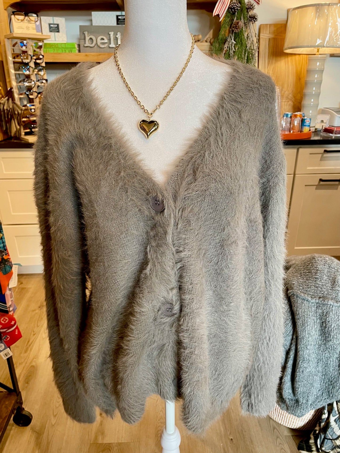 Loose Cashmere V-Neck Cardigan