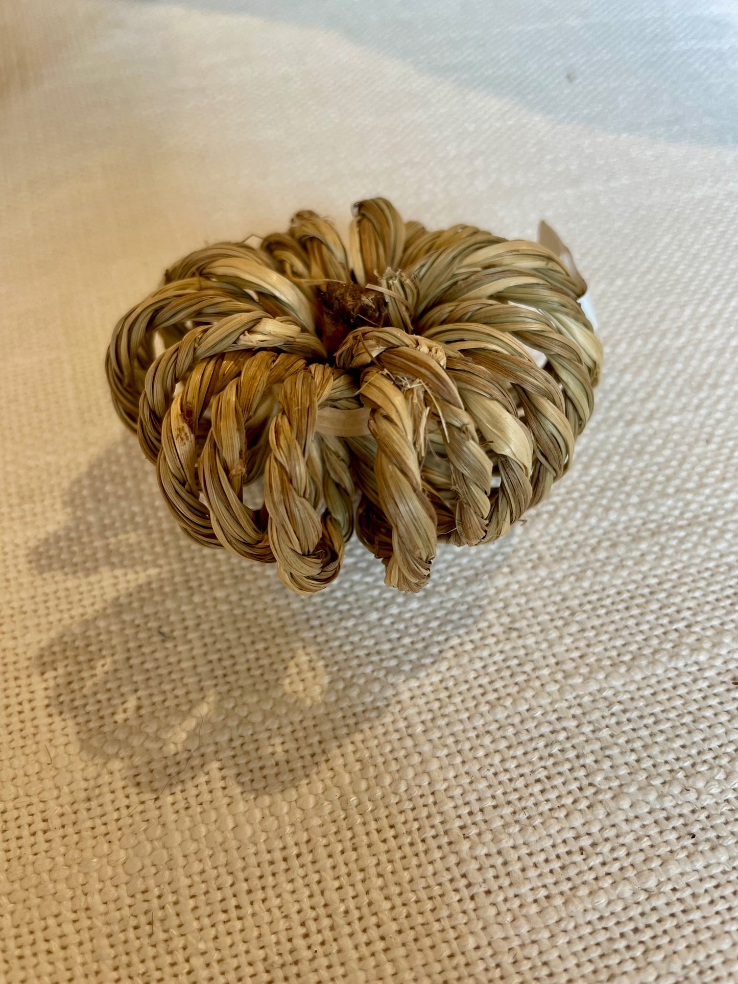 Mini Decorative Straw Pumpkin