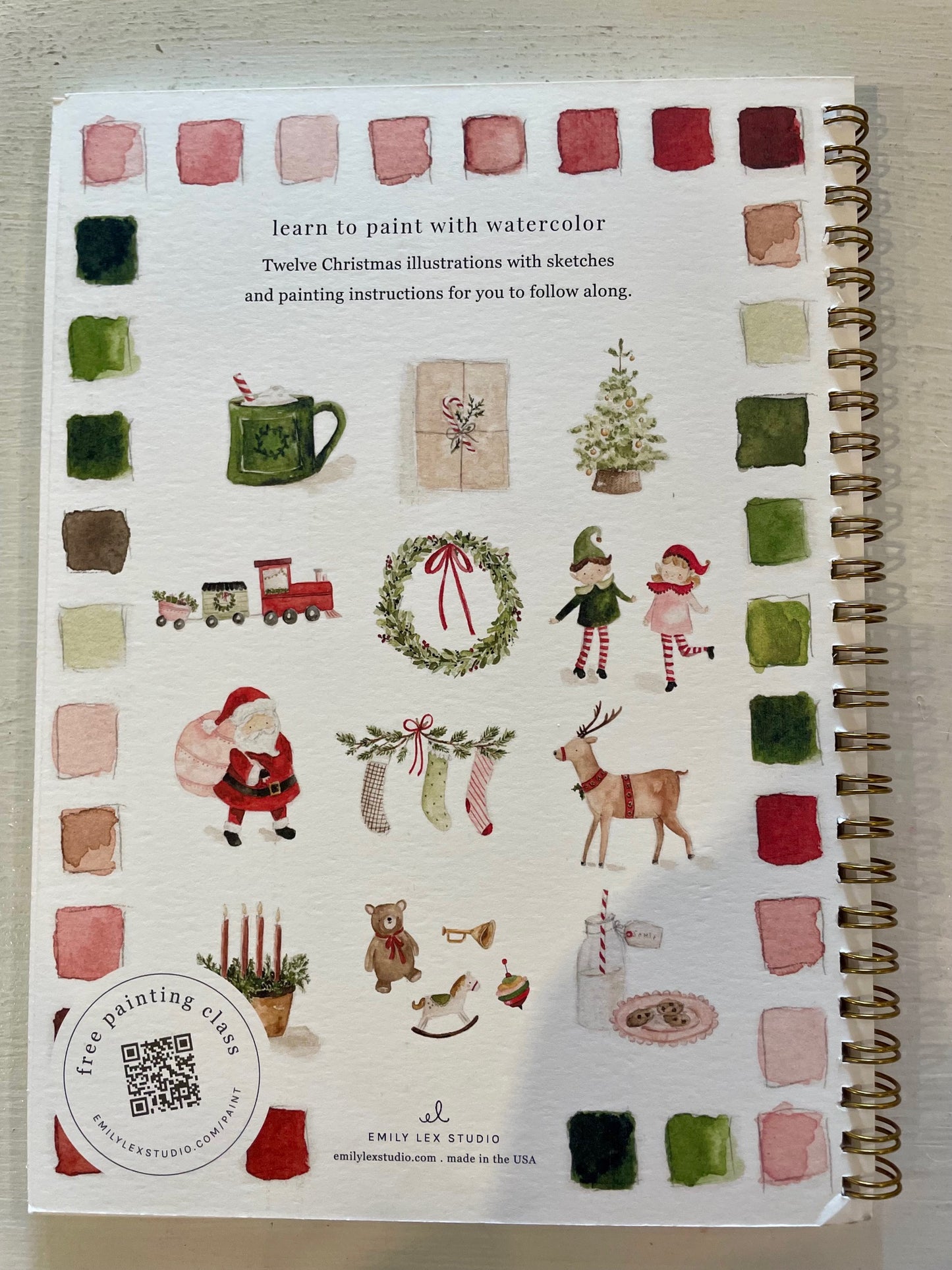 Emily Lex Studio Watercolor Workbook - Christmas