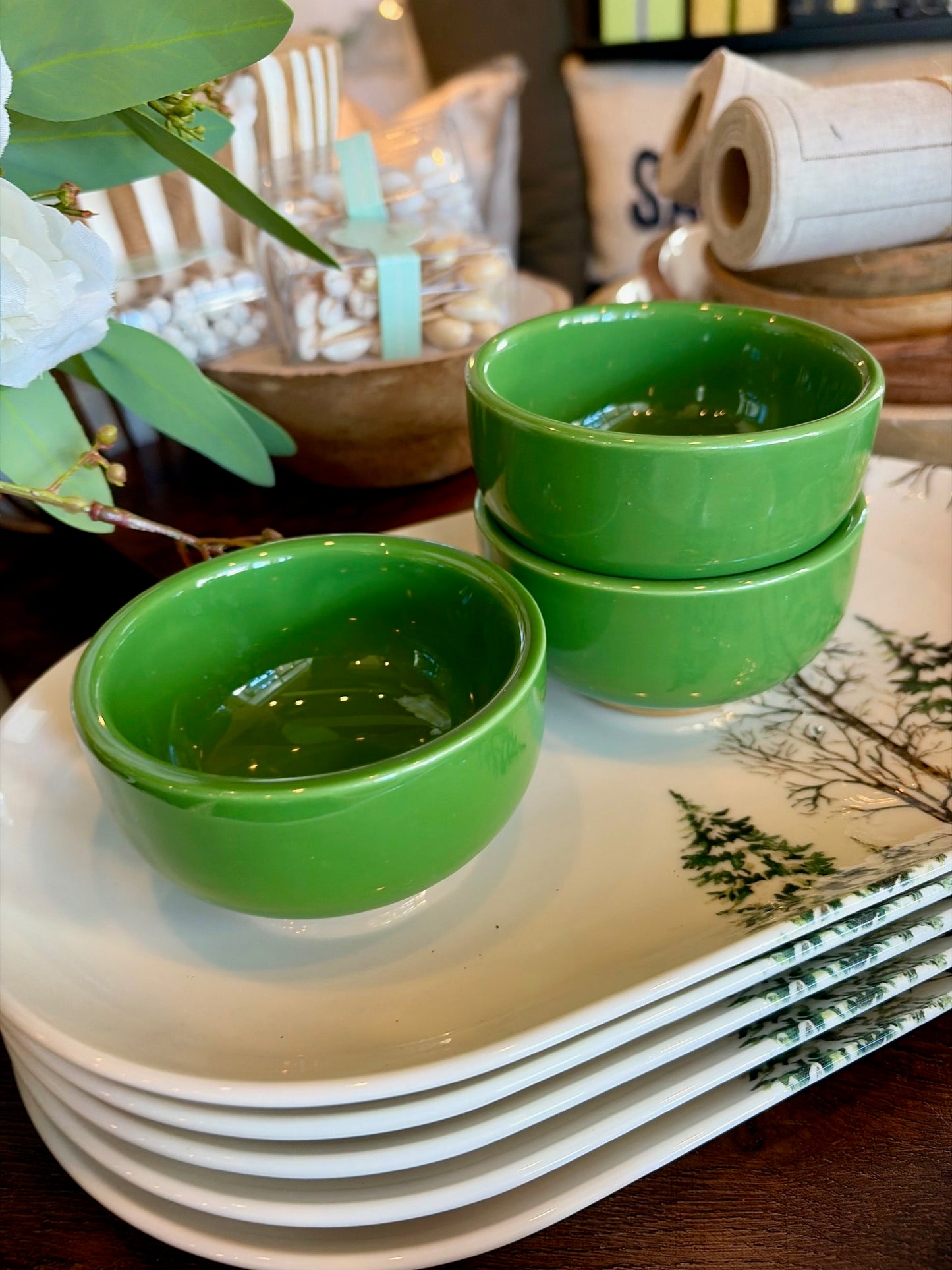 Green Dip Bowls