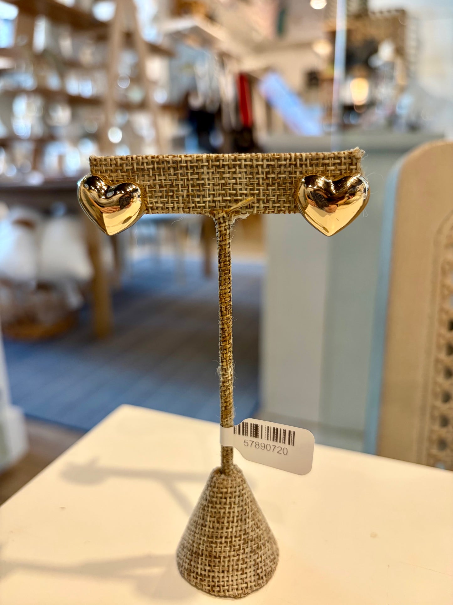 Basic Gold Heart Earrings