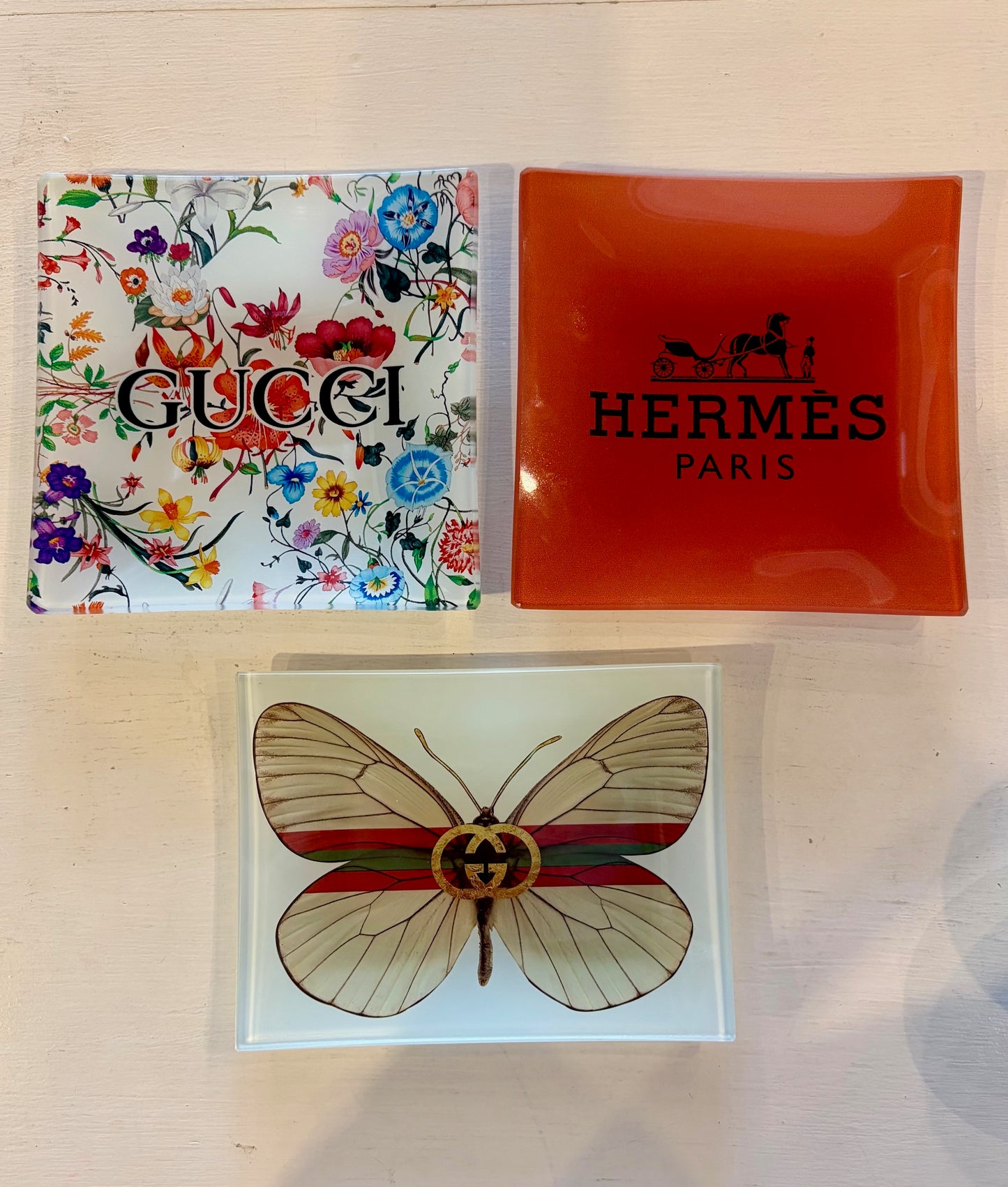 Luxury Brands Glass Trays