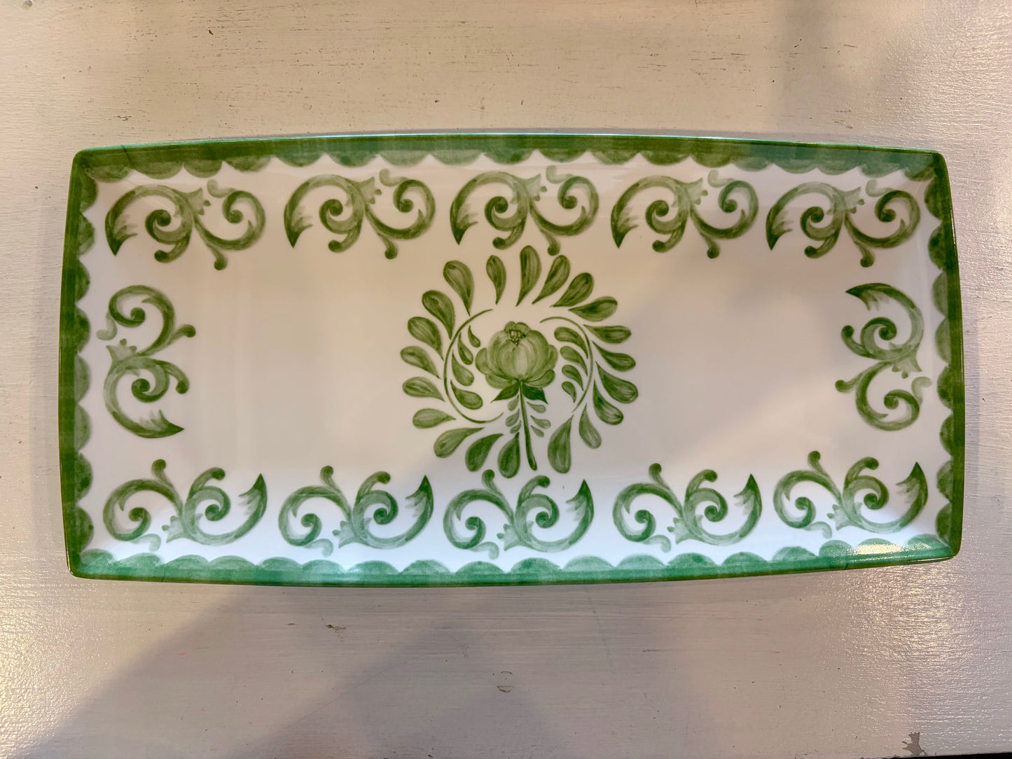 Rose Scroll Melamine Serving Platter
