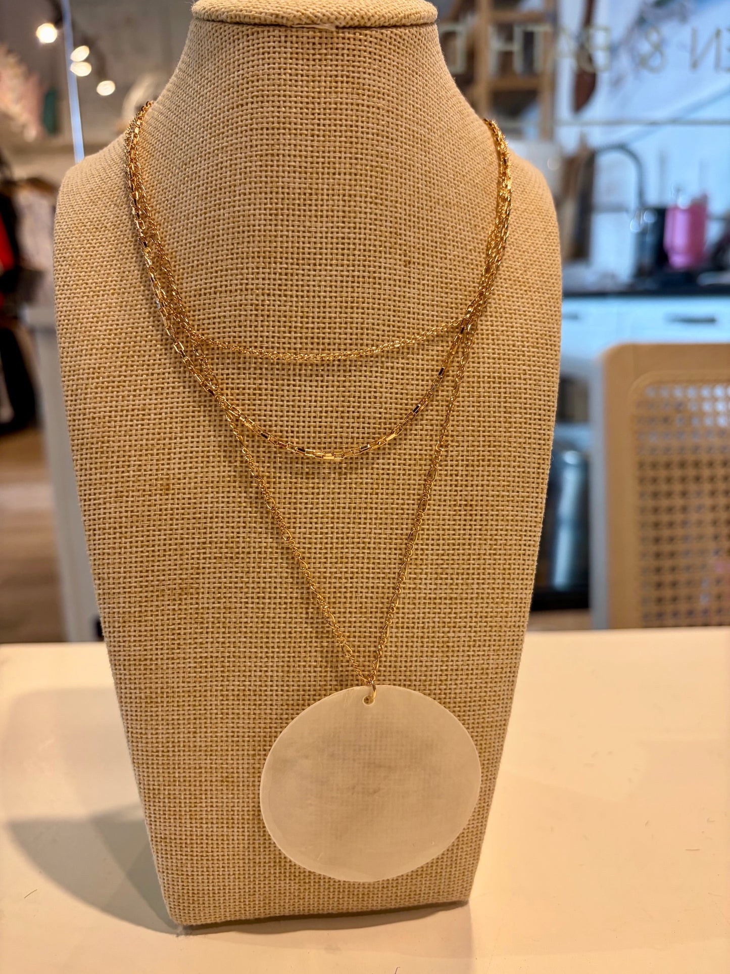 Dainty Layered Pearl & Gold Necklace
