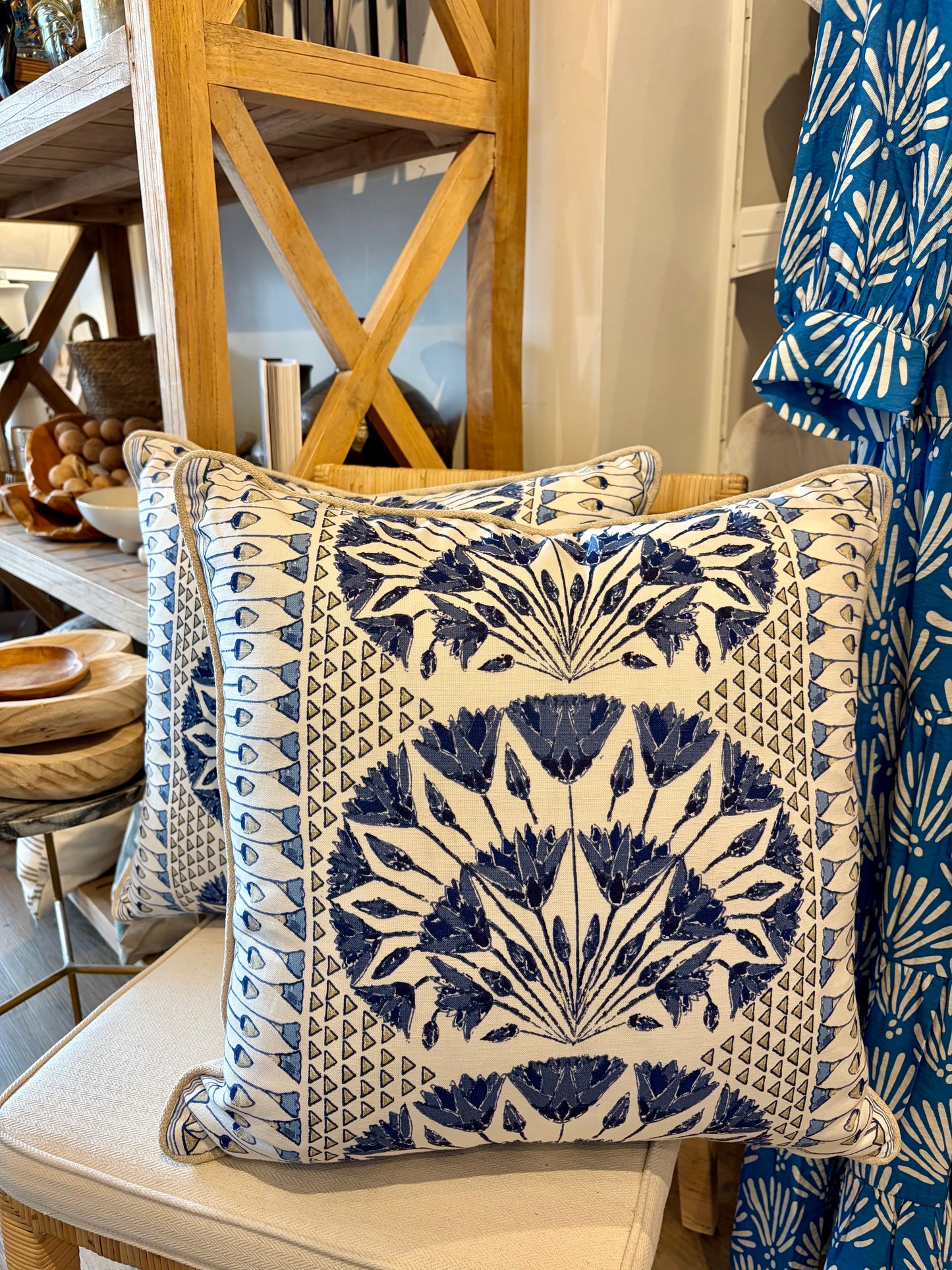 Blue and White Cairo Pillow