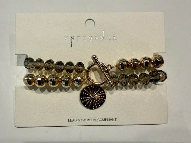 Sunburst Two Strand Beaded Bracelet