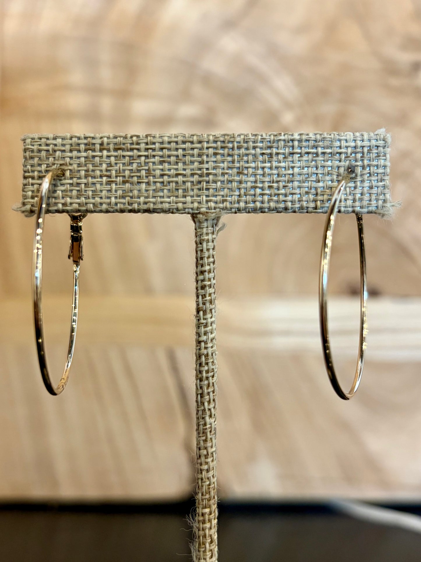 Simple Super Thin Gold Hoops