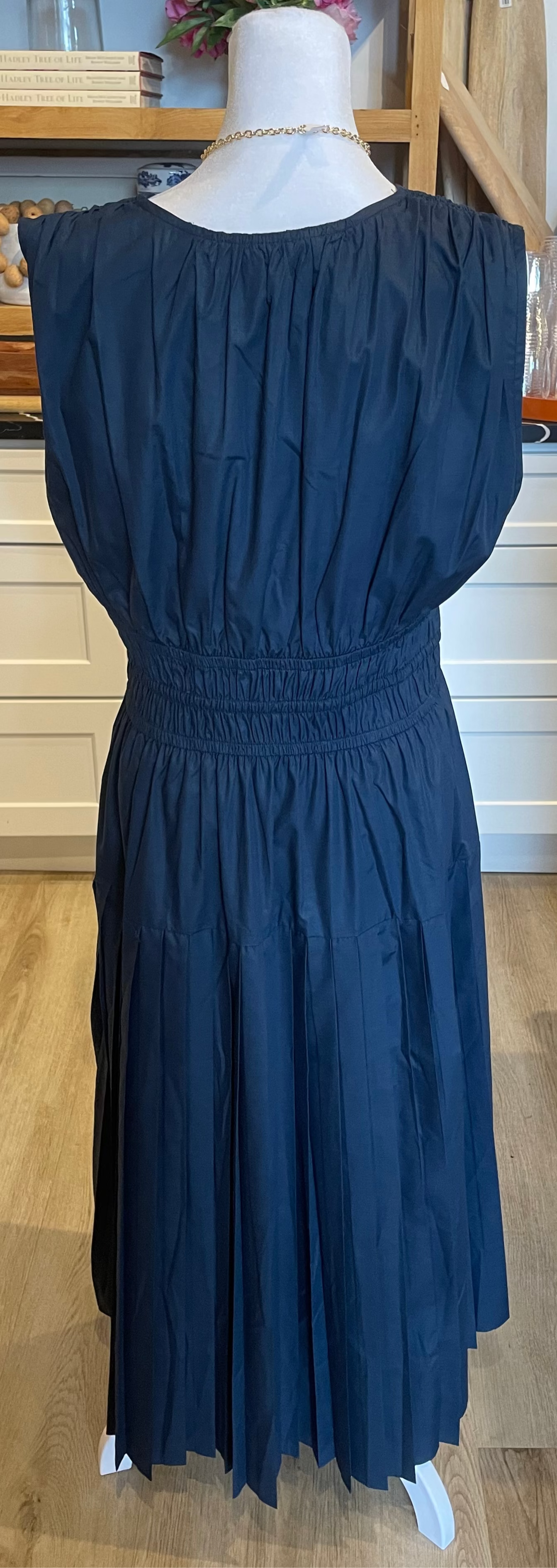 Navy Blue Midi Dress