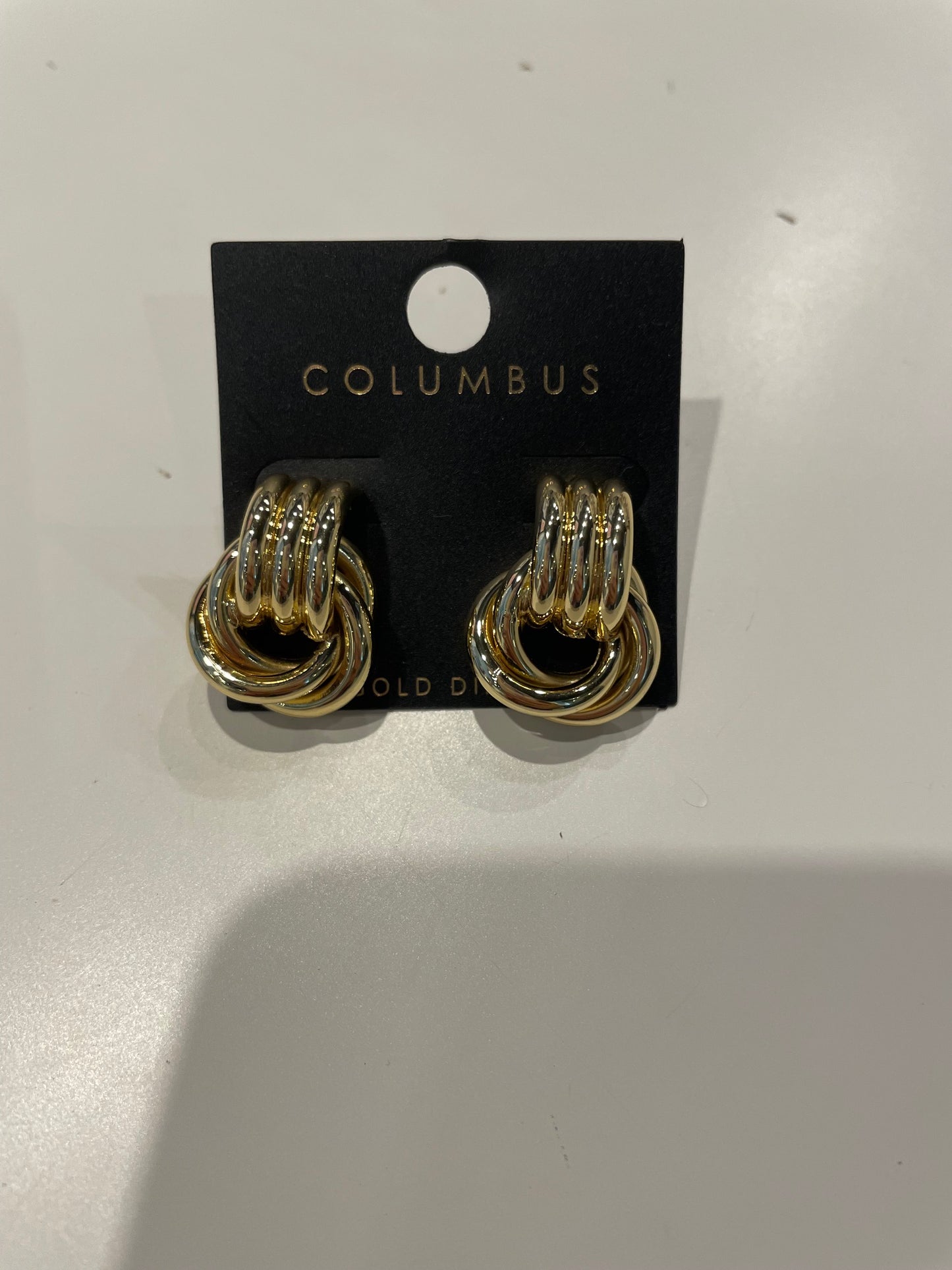 Textured Chain Gold Earrings