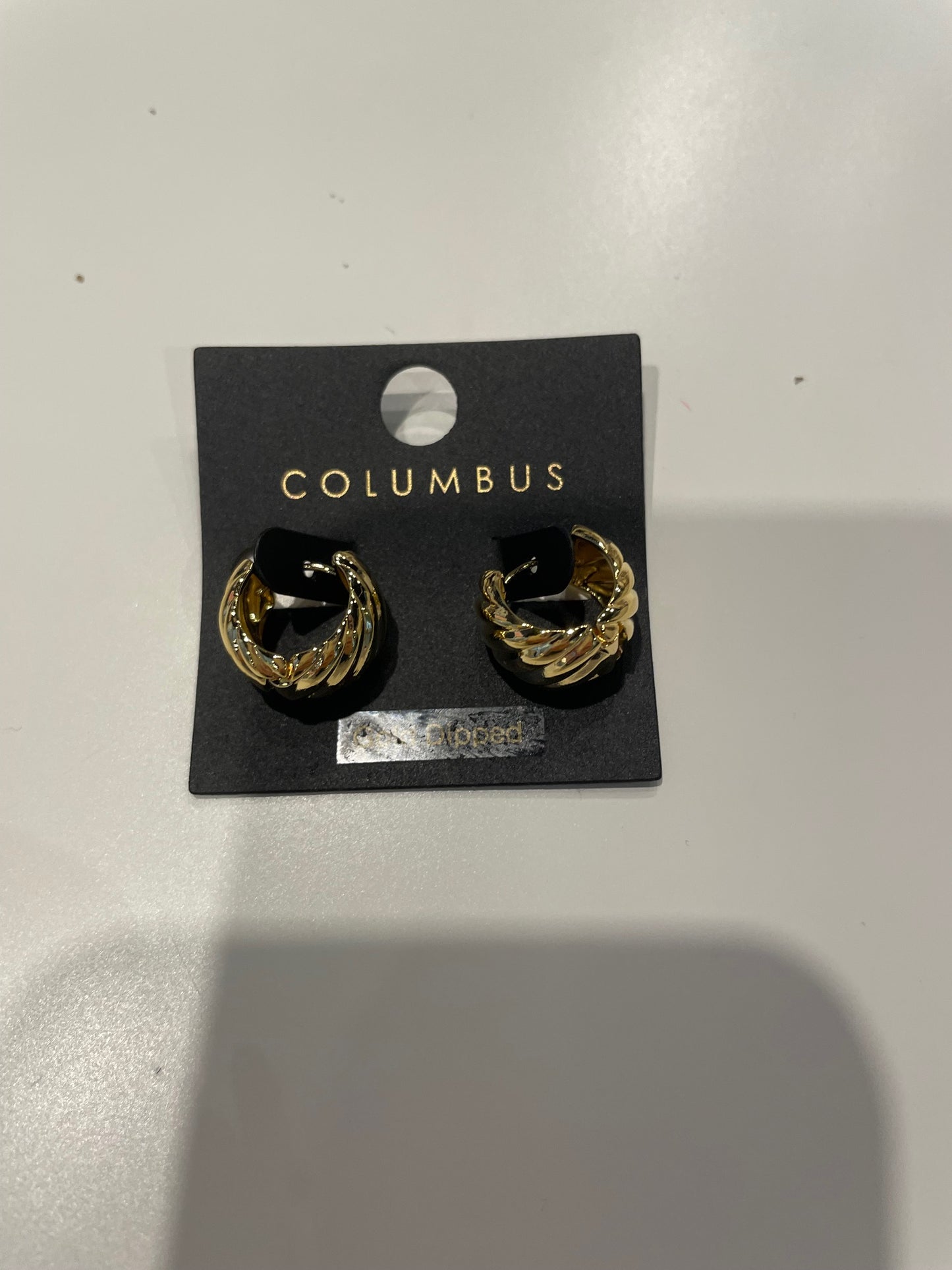 Small Textured Chunky Hoop Earrings