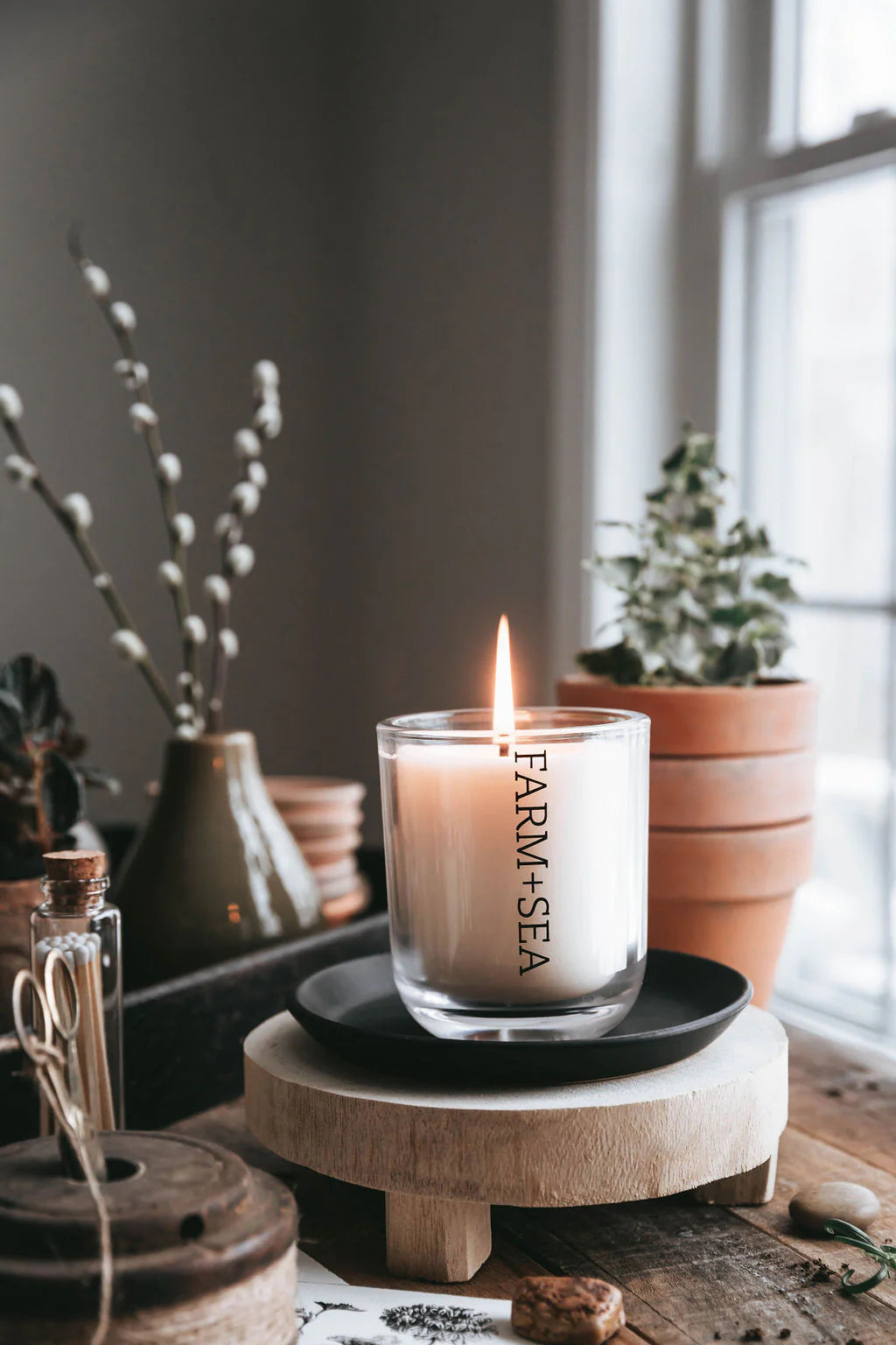 Farm + Sea Wood Wick Tumbler Jar Candle