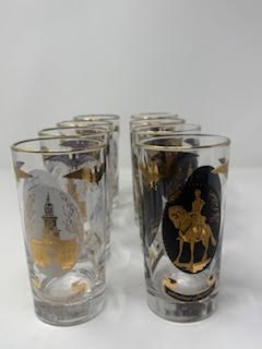 Vintage Midnight Glass Set - 8