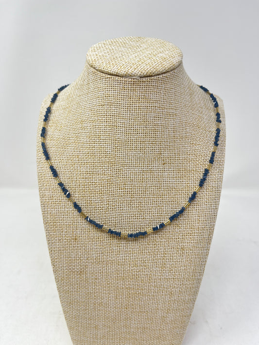 Midnight Tide Beaded Choker Necklace