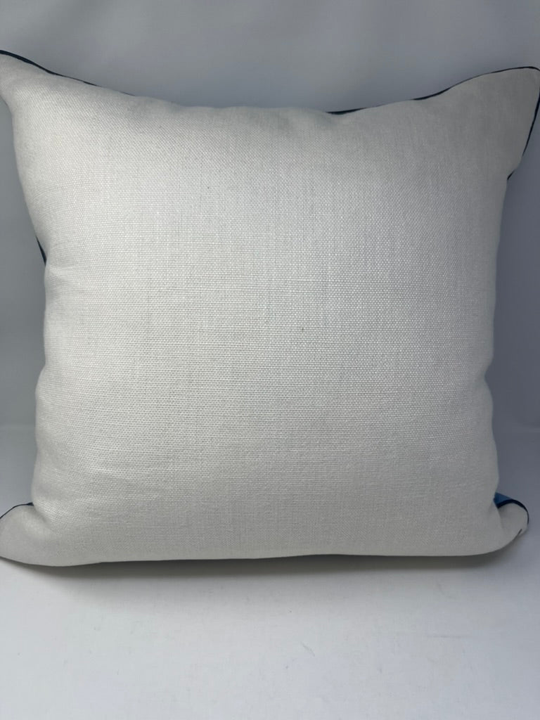 Blue Tropical Leaves Pillow (Set of 2)