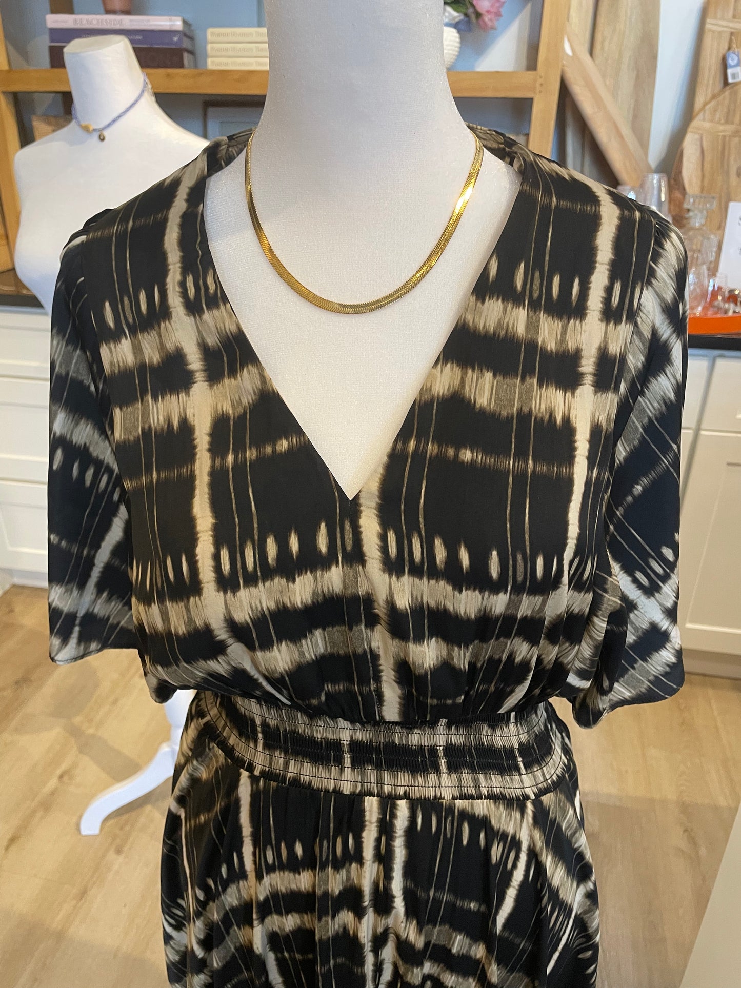 Black Printed Maxi Dress