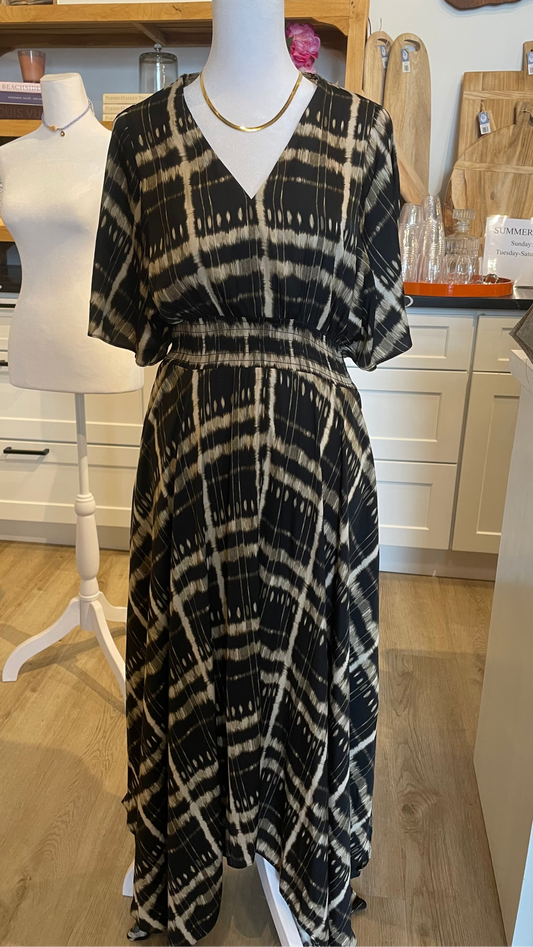 Black Printed Maxi Dress