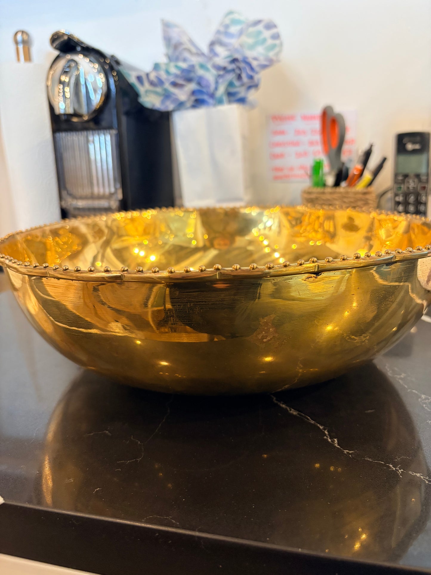 Large Gold Decorative Bowl