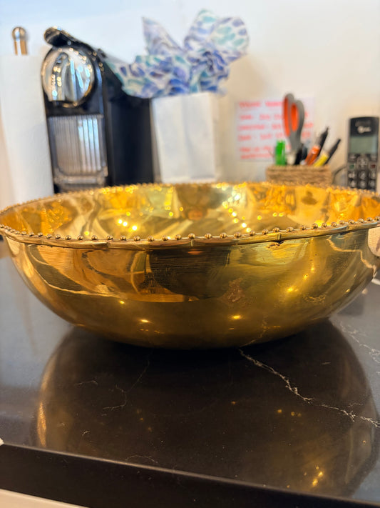 Large Gold Decorative Bowl