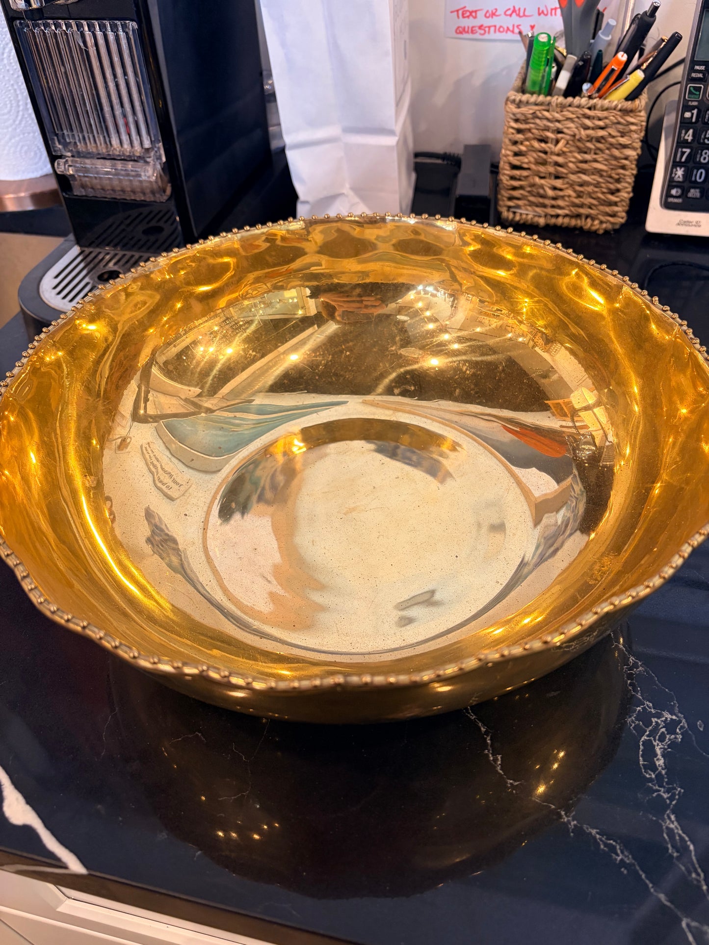 Large Gold Decorative Bowl