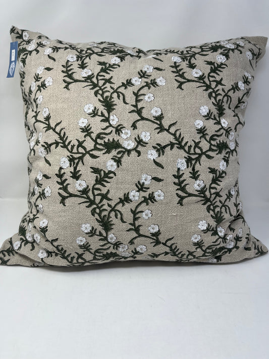 Tan Floral Pillow (Set of 2)