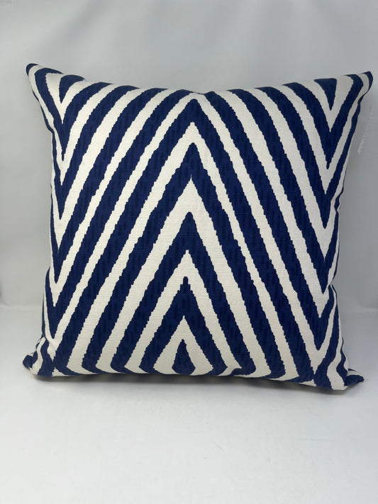 Navy Zig-Zag Striped Pillow (Set of 2)