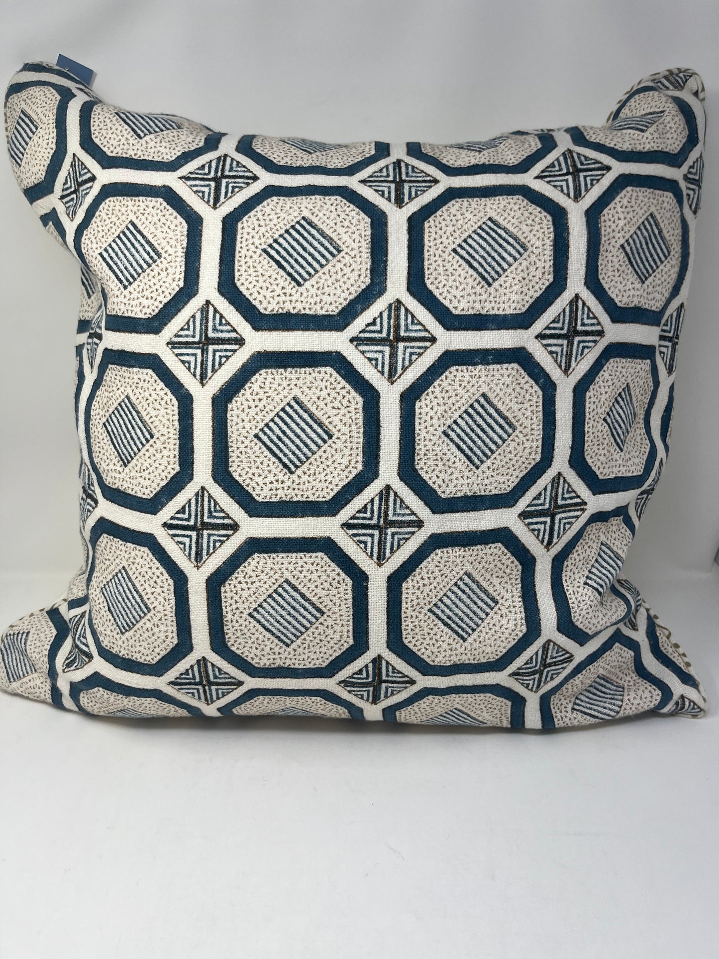 Navy Geo Pattern Pillow (Set of 2)
