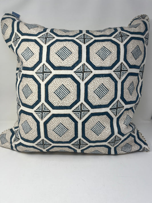 Navy Geo Pattern Pillow (Set of 2)